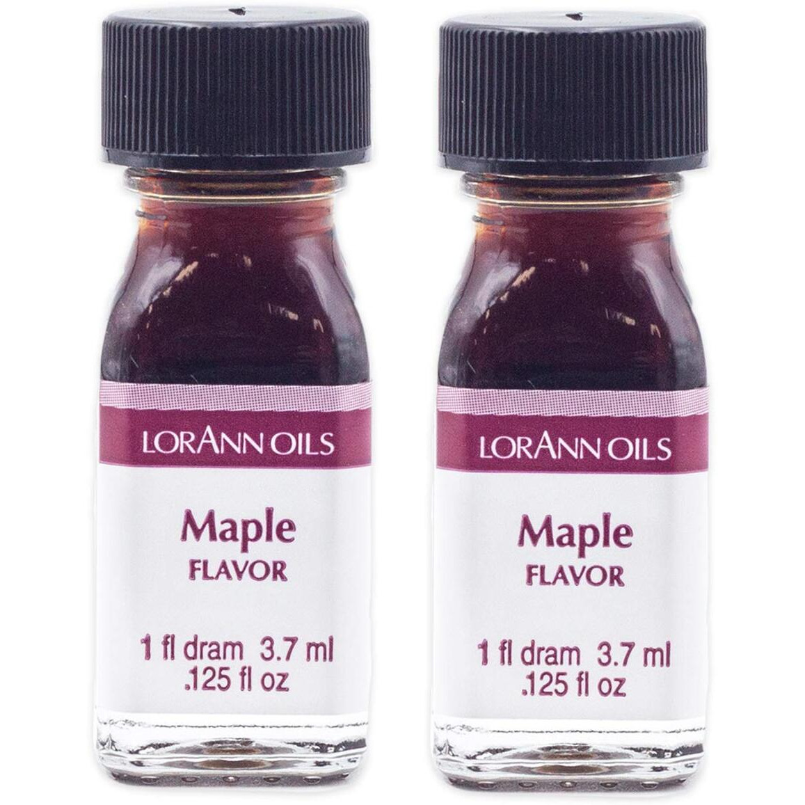 Lorann Maple Ss Flavor, 1 Dram Bottle (.0125 Fl Oz - 3.7Ml - 1 Teaspoon) - 2Pack