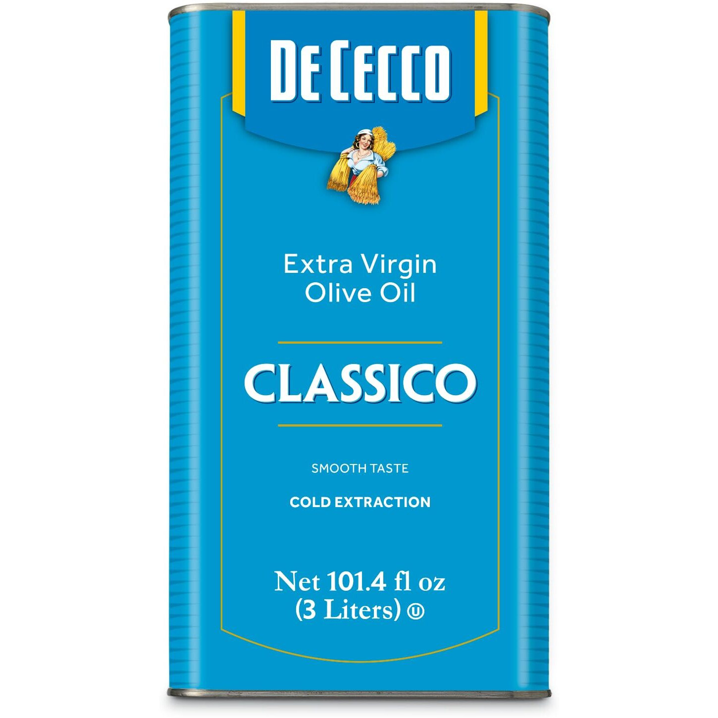 De Cecco Extra Virgin Olive Oil, Classico, Cold Extraction, Great For Cooking & Smooth Taste, 101.4 Fl Oz