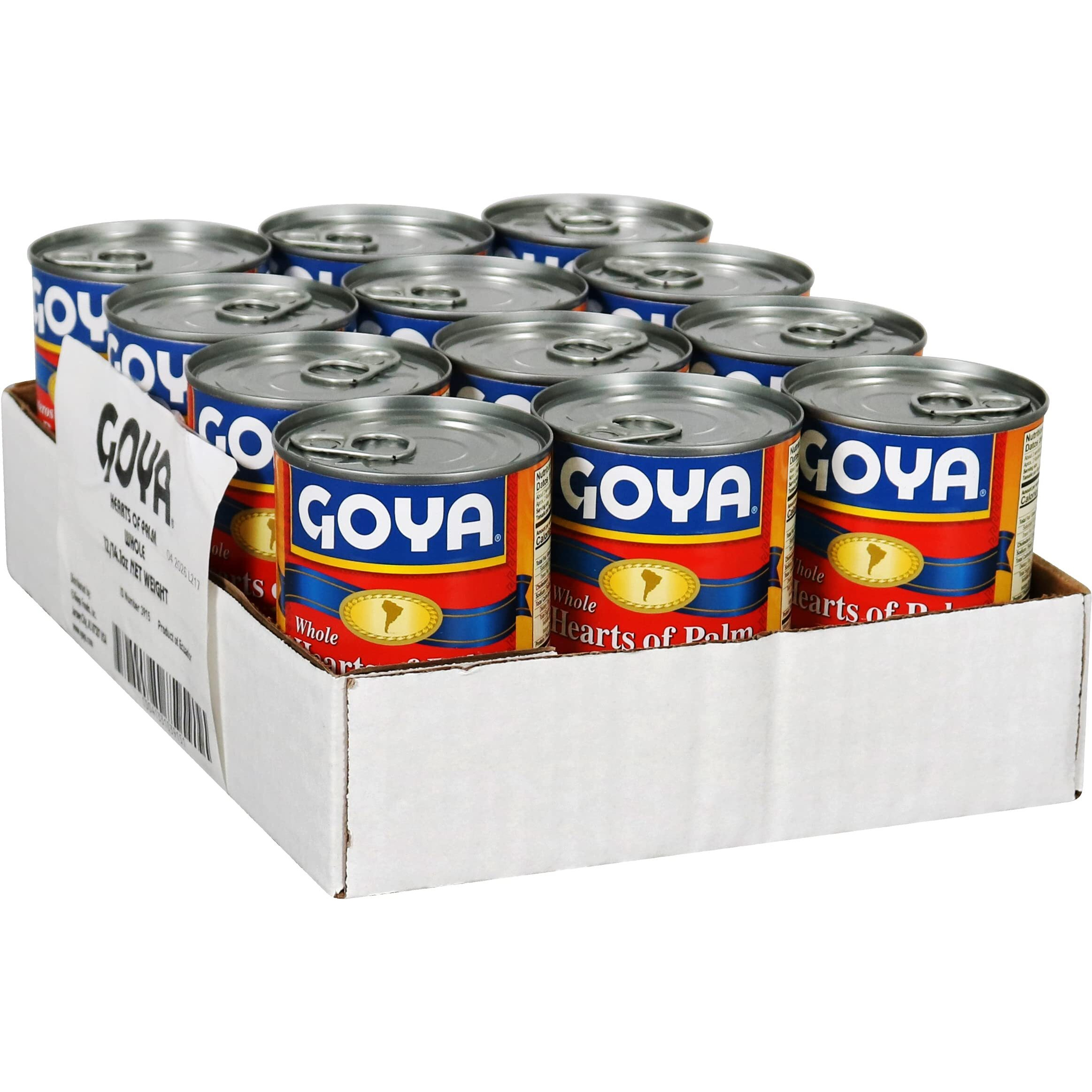 Goya Foods Whole Hearts Of Palm (Palmitos), 14.1 Ounce (Pack Of 12)