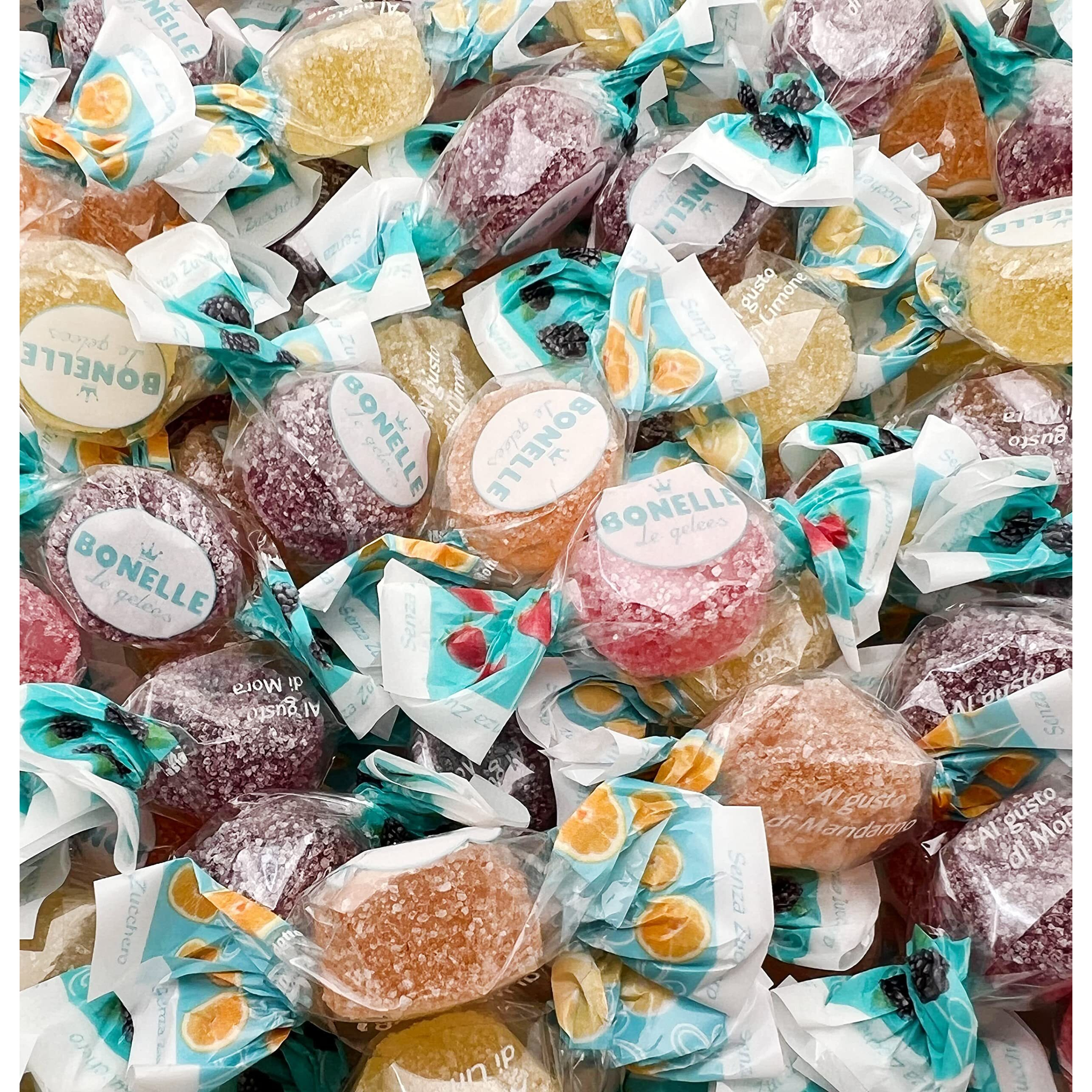Bonelle Sugar-Free Fruit Jelly Candy, 1-Pound Bag, Assorted Flavors, Individually Wrapped