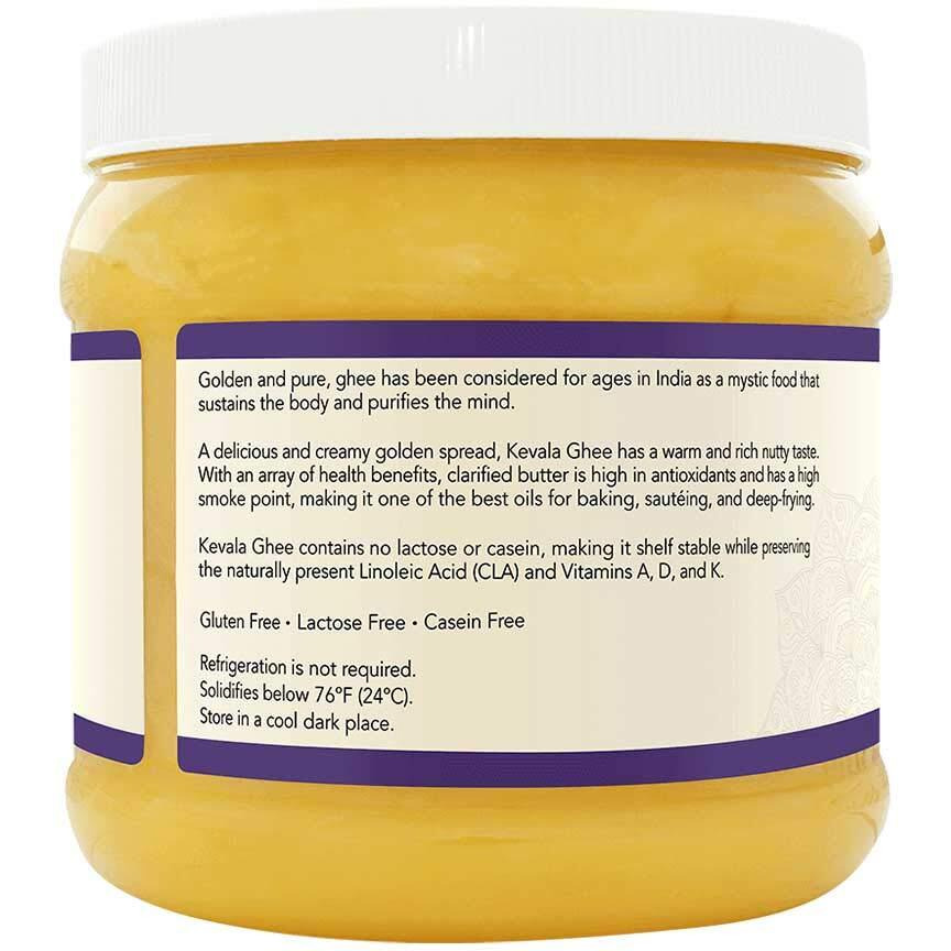 Kevala Ghee - Ghee Butter - Grass Fed - Spreadable Butter - Ghee Clarified Butter - Butter Spread - Lactose Free - Gluten Free - Casein Free - 2 Lb - 907 Gr