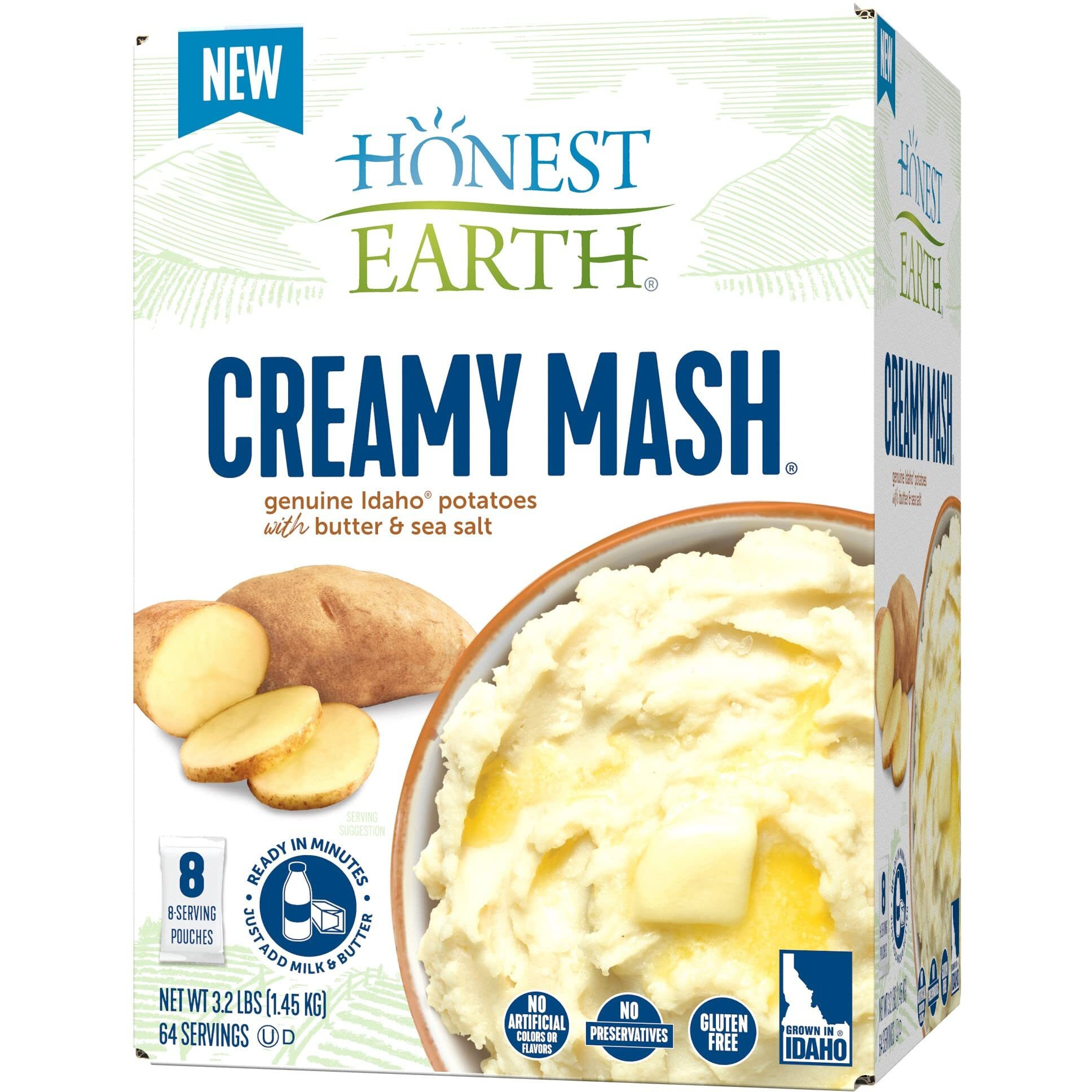 Honest Earth Creamy Mash Potatoes, 3.2 Lbs (Pack Of 8)