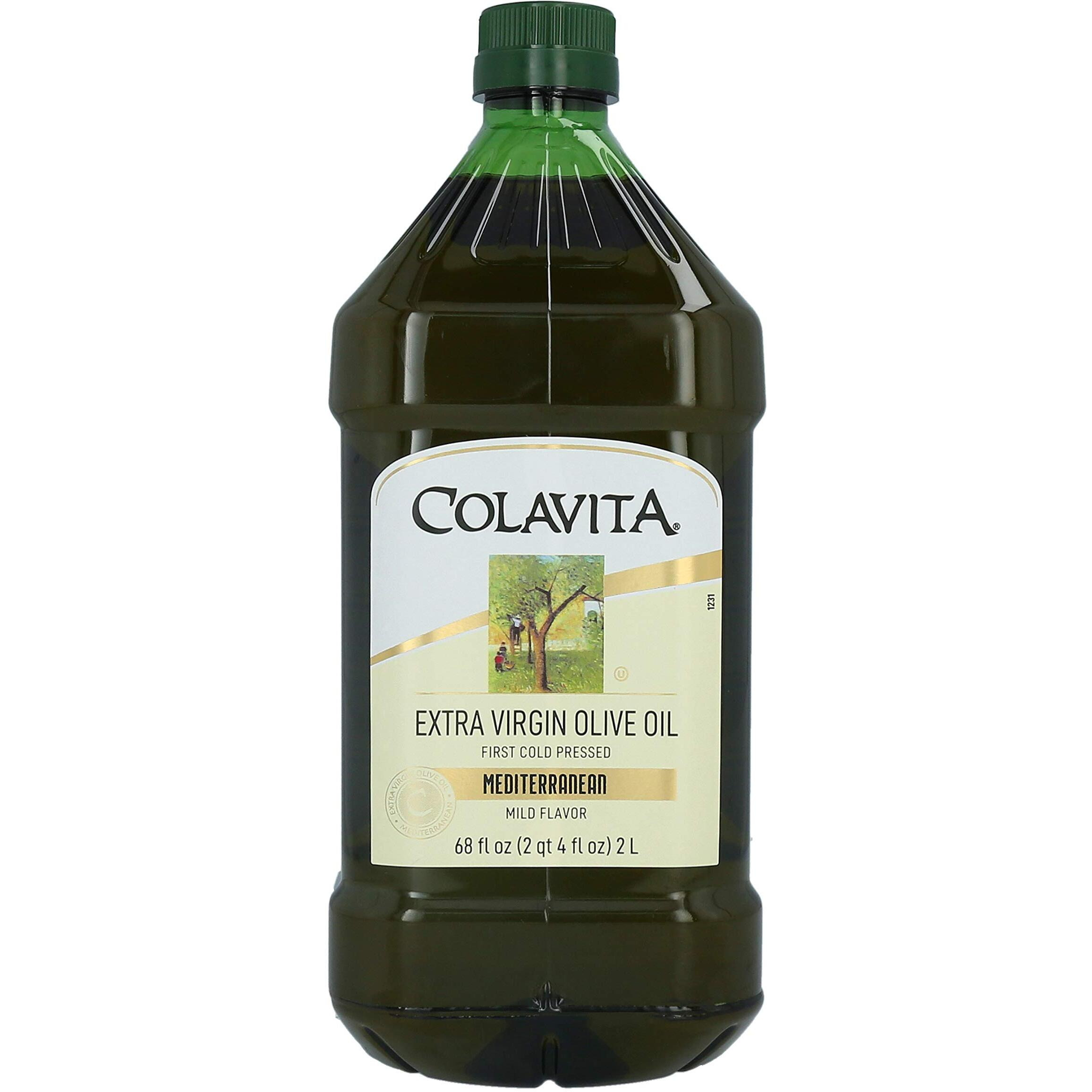 Mediterranean Extra Virgin Olive Oil, 68 Oz Plastic Jug - Cold Pressed Italian Import By Colavita