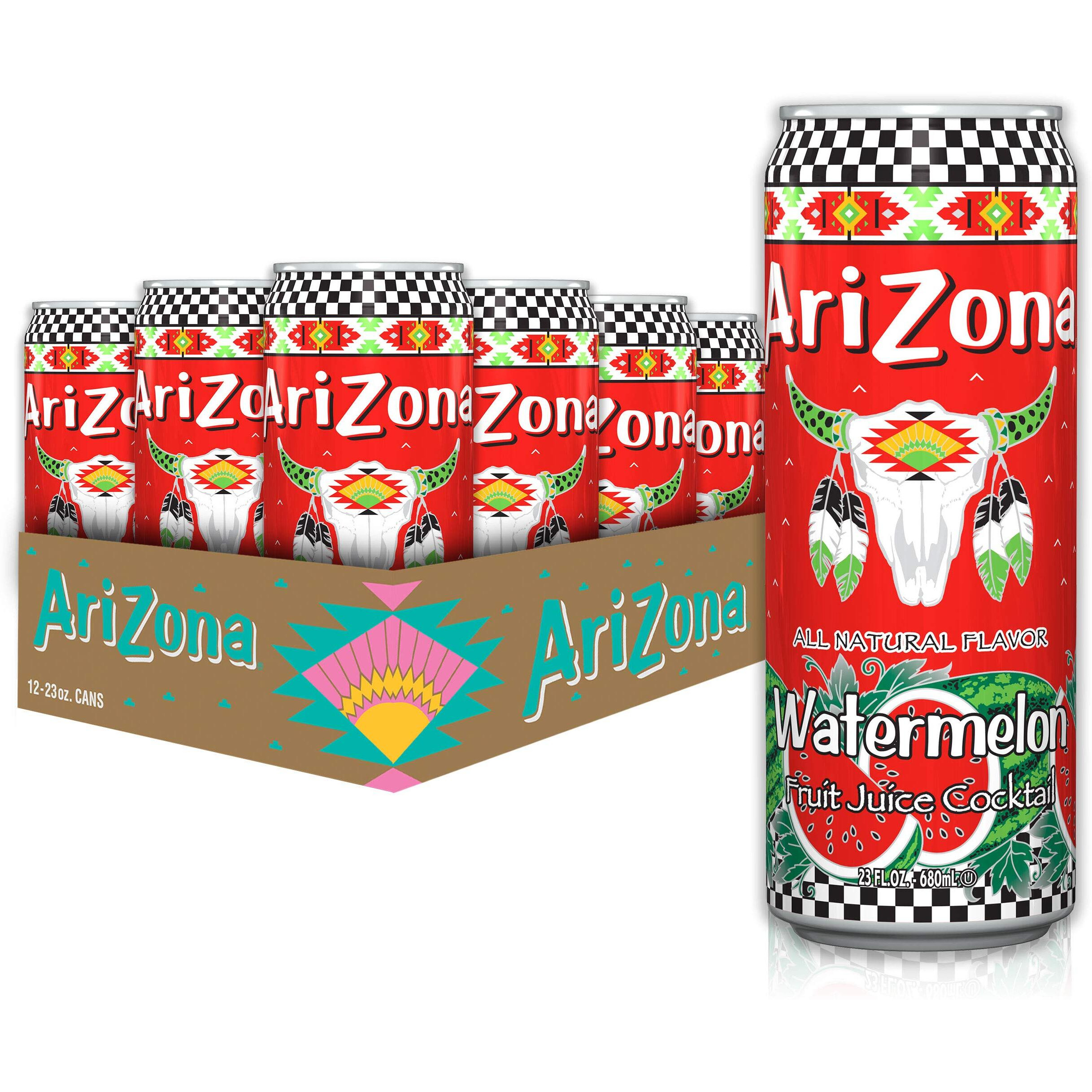 Arizona Watermelon - Fruit Juice Cocktail Big Can, 22 Fl Oz (Pack Of 12)