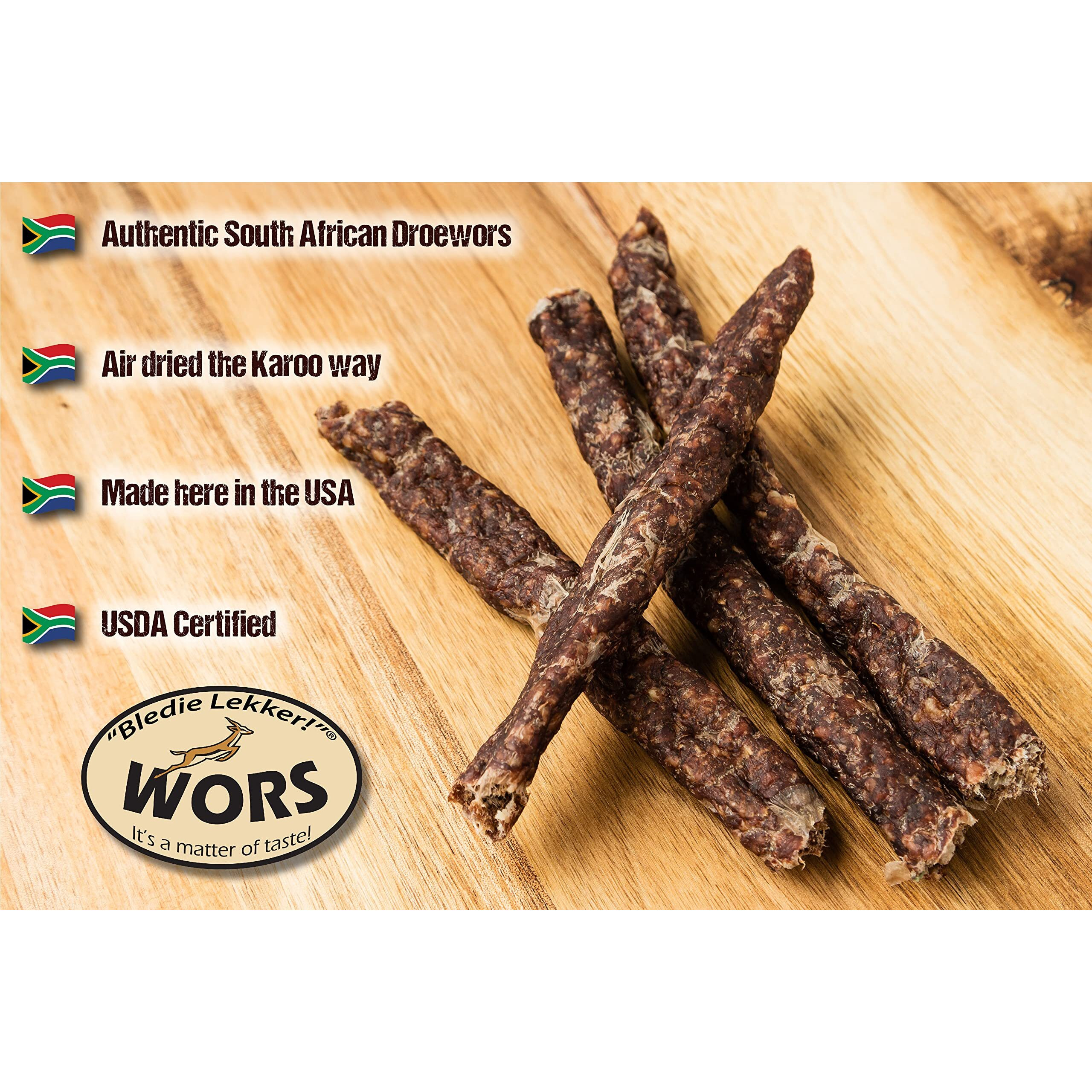 Bledie Lekker Droewors (Dried Sausage) 8Oz