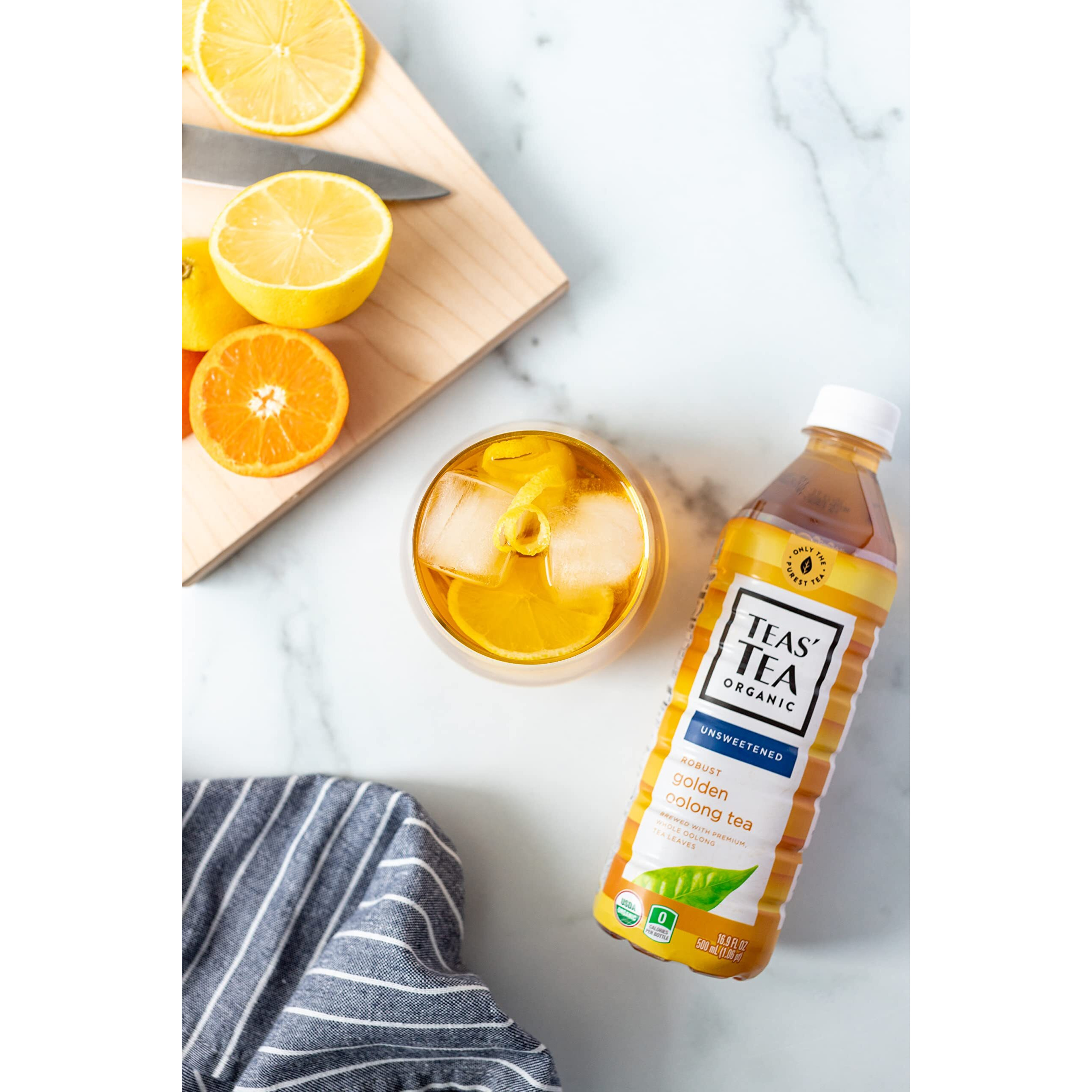 Teas' Tea Unsweetened Golden Oolong Tea 16.9 Ounce (Pack Of 12), Sugar Free, 0 Calories