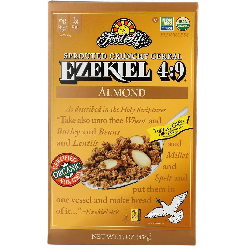 Ezekiel 49 Sprouted Whole Grain Cereal, Almond, 16 Ounce (Pack Of 12)
