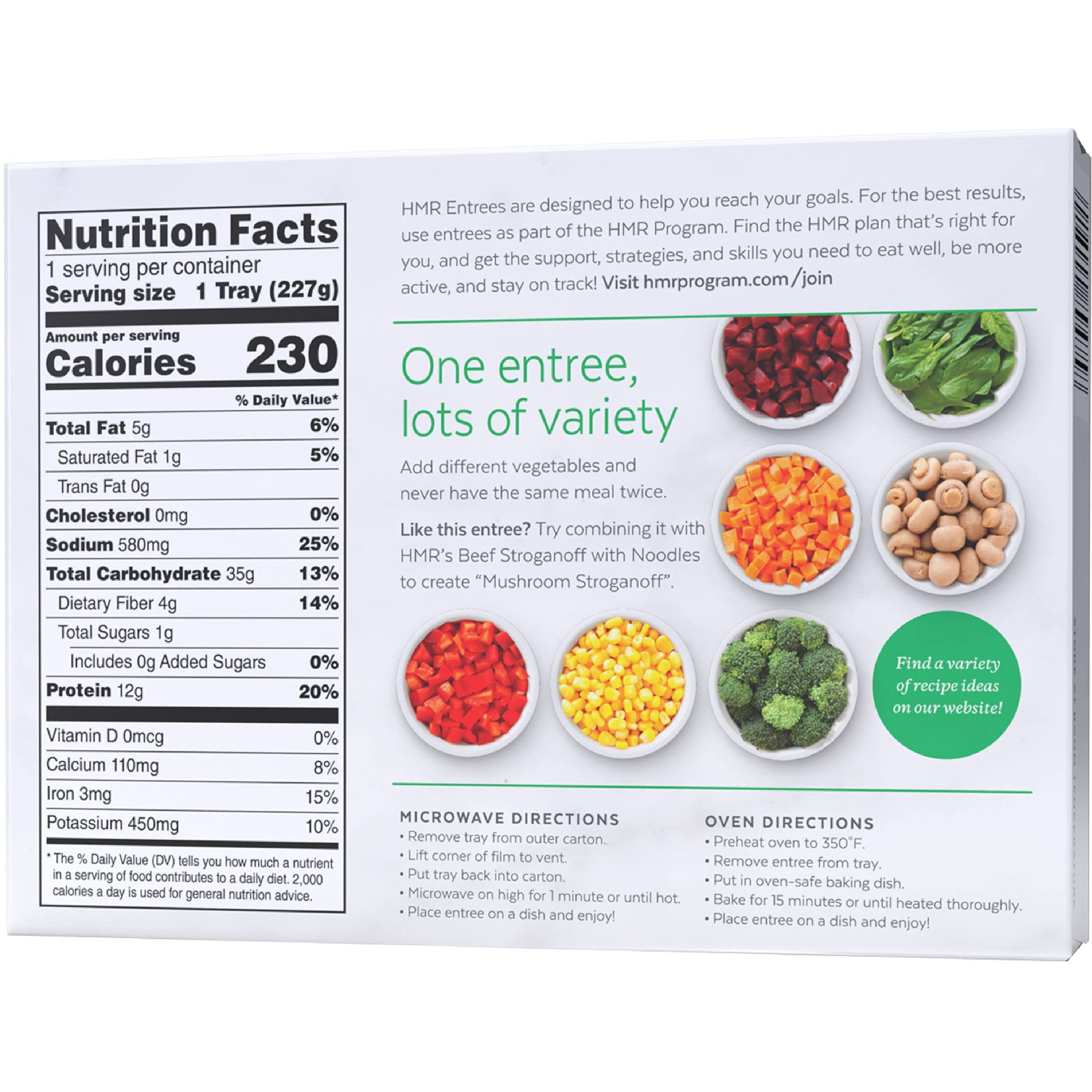 Hmr Mushroom Risotto Entr  E | Pre-Packaged Lunch Or Dinner To Support Weight Loss | Ready To Eat | Vegetarian | 12G Of Protein | Low Calorie Food | 8Oz Serving Per Meal | Pack Of 6