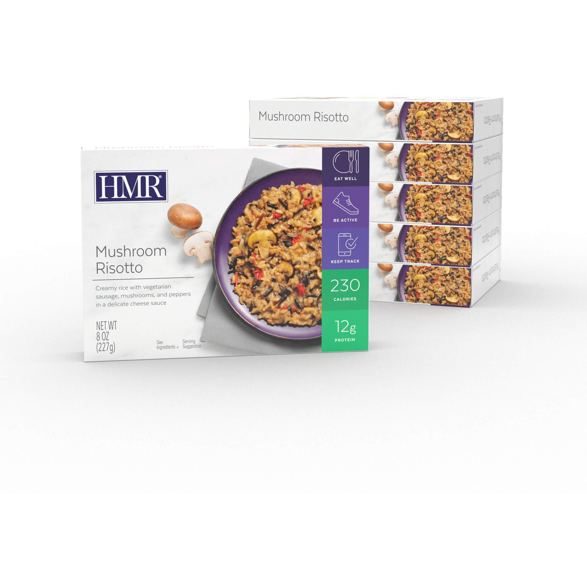 Hmr Mushroom Risotto Entr  E | Pre-Packaged Lunch Or Dinner To Support Weight Loss | Ready To Eat | Vegetarian | 12G Of Protein | Low Calorie Food | 8Oz Serving Per Meal | Pack Of 6