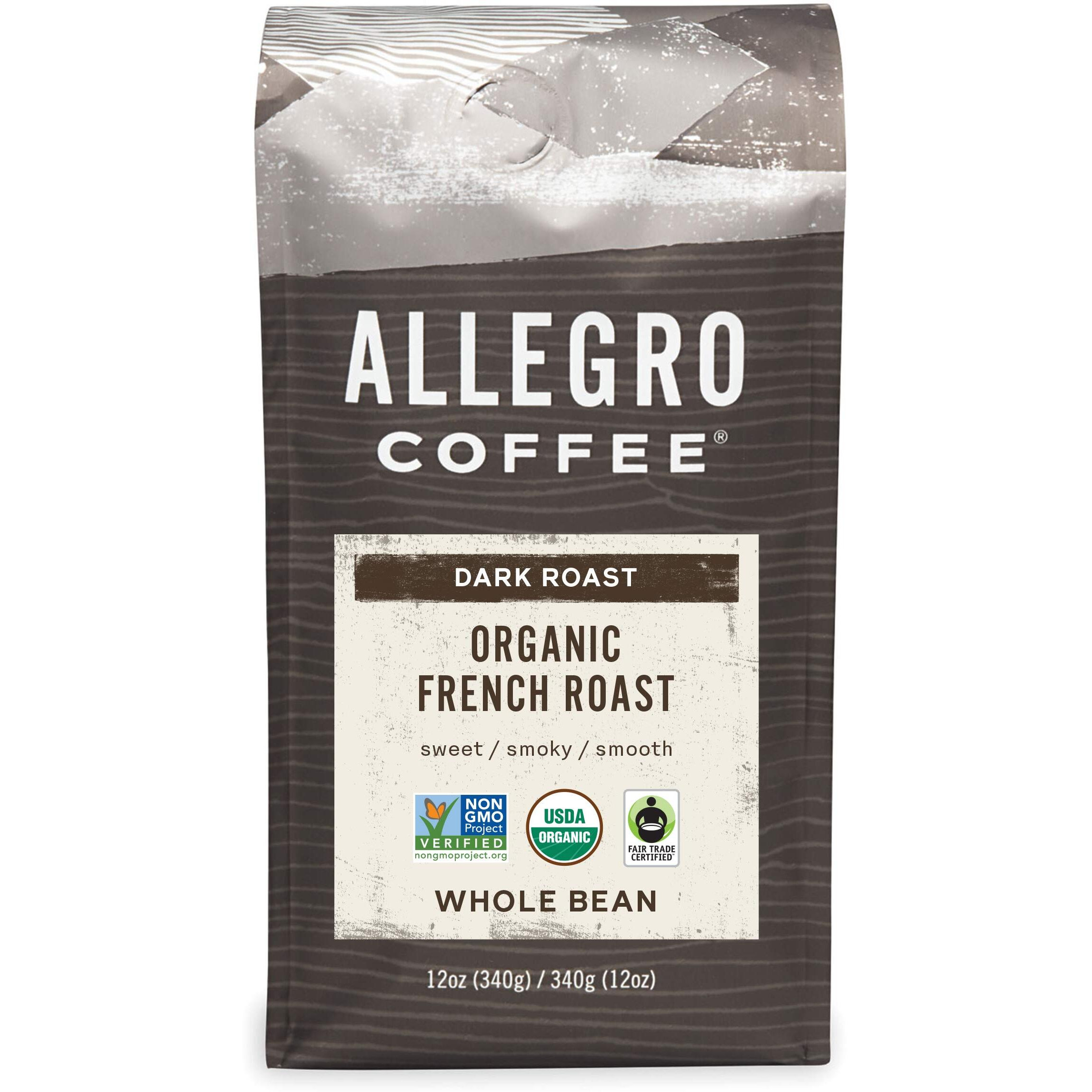 Allegro Coffee Organic French Roast Whole Bean Coffee, 12 Oz