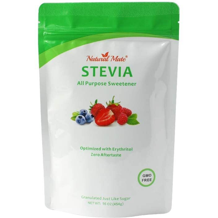 Natural Mate Granular Sweetener, Stevia And Erythritol, 1 Pound, (Pack Of 3)
