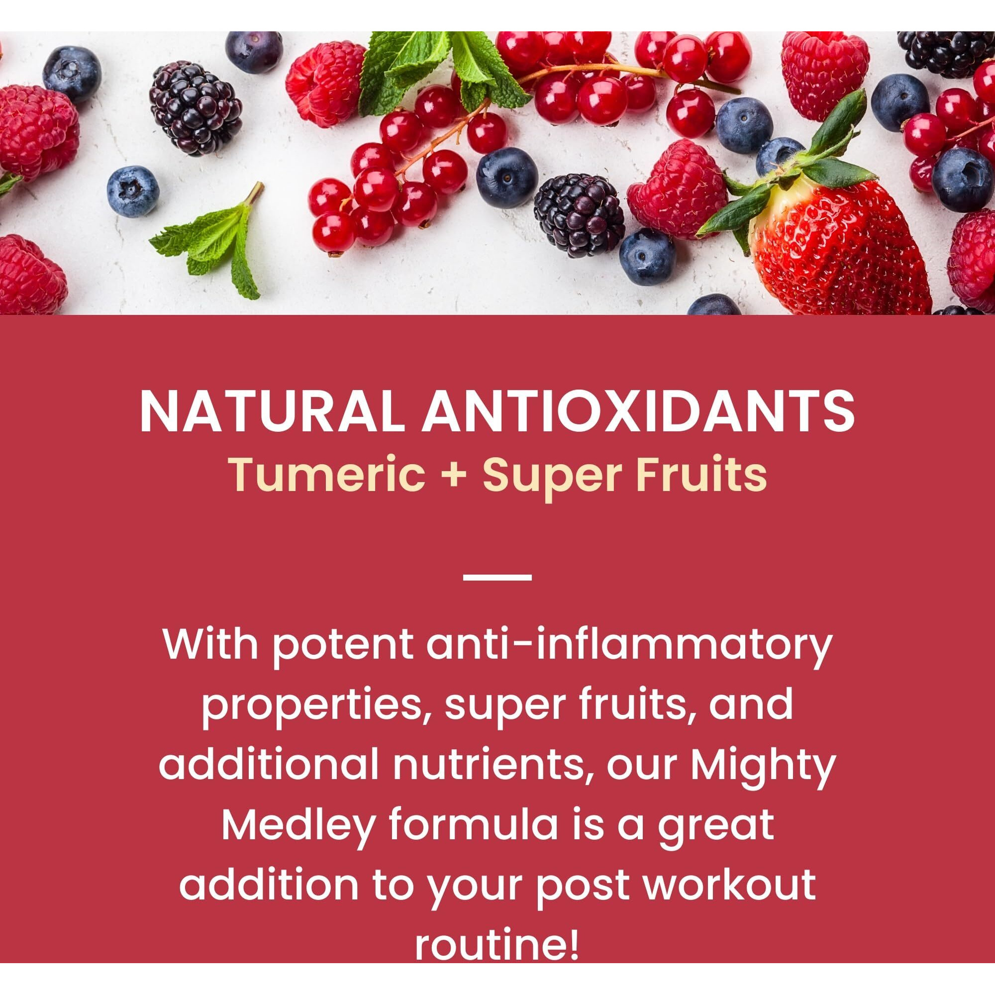 Fruniti Superfruit Medley Smoothie Mix - Antioxidant - No Sugar Added - Tumeric, Acai, Goji, Elderberry, Blueberries, Pomegranate, Grape Skin, Apple & Pineapple - Makes 24 Smoothies