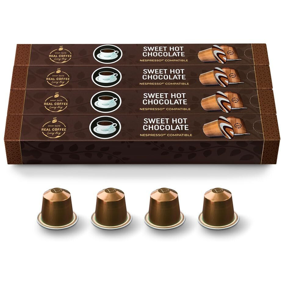 Sweet Hot Chocolate Pods | Compatible With Nespresso | 40 Aluminum Capsules | Perfect For Kids Or A Delicious Caf   Mocha | Compatible With See Picture 2 |