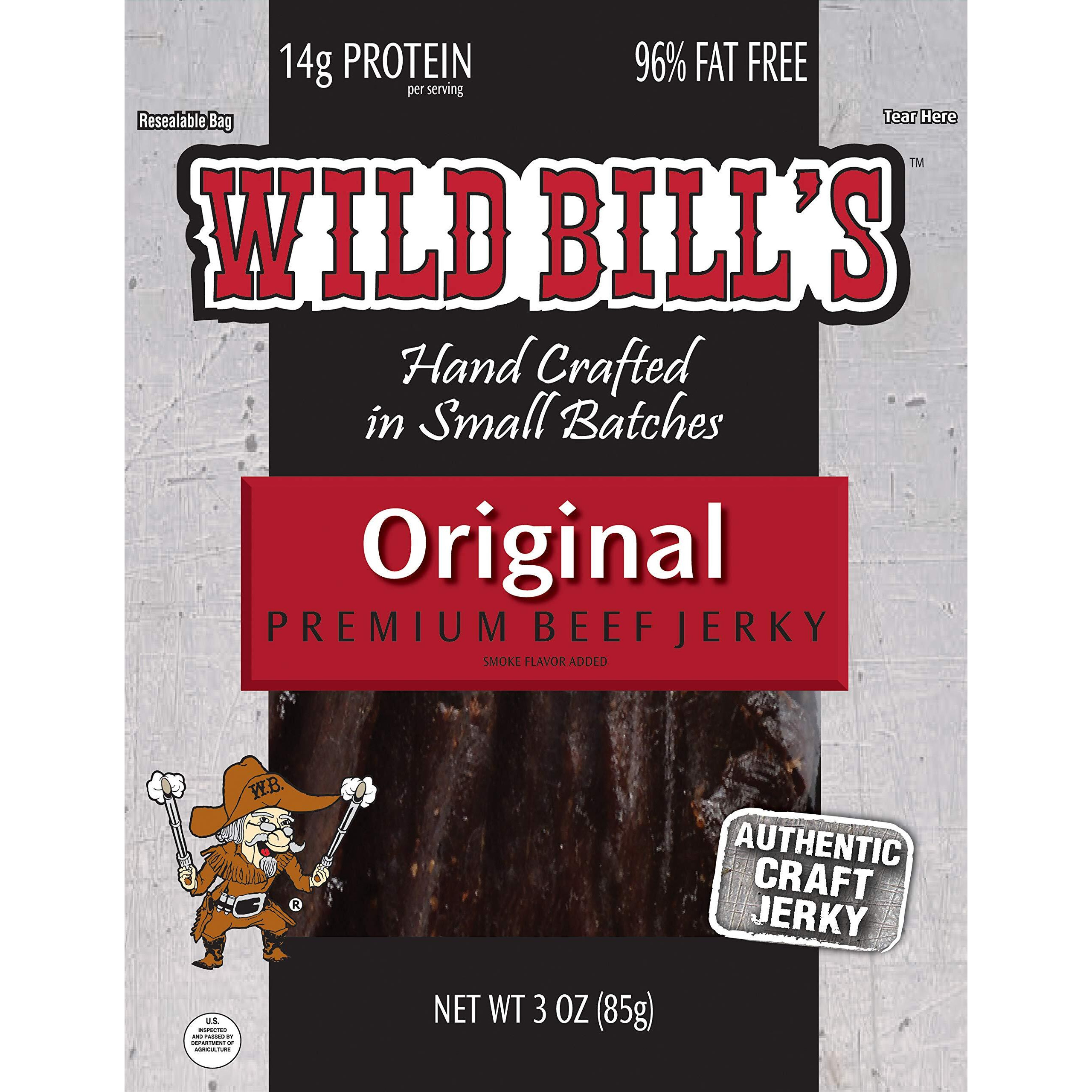 Wild Bill's Hickory Smoked Beef Jerky 3 Ounce Pack (3 Count)