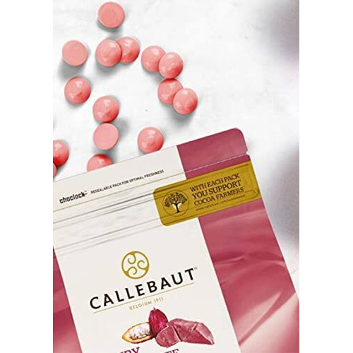 Callebaut Ruby Couverture Chocolate Callets | Recipe Rb1 | Crafted From The Ruby Cocoa Bean, No Colourants, No Fruit Flavorings | 5.5 Lb / 2.5 Kg