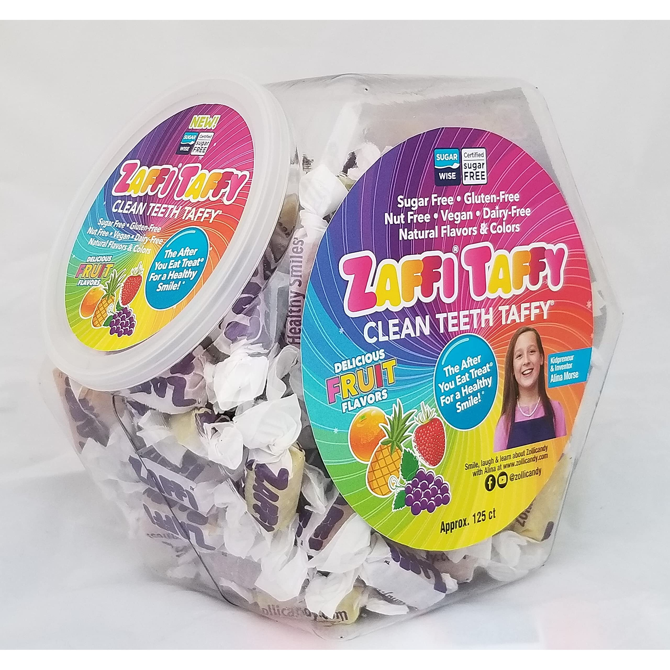 Zollipops Candy Clean Teeth Keto Sugar Free Taffy, Variety Pack, 32 Oz (Packaging May Vary)