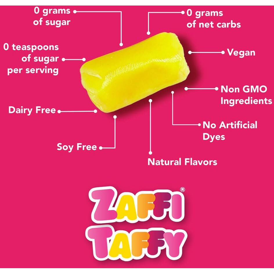 Zollipops Candy Clean Teeth Keto Sugar Free Taffy, Variety Pack, 32 Oz (Packaging May Vary)
