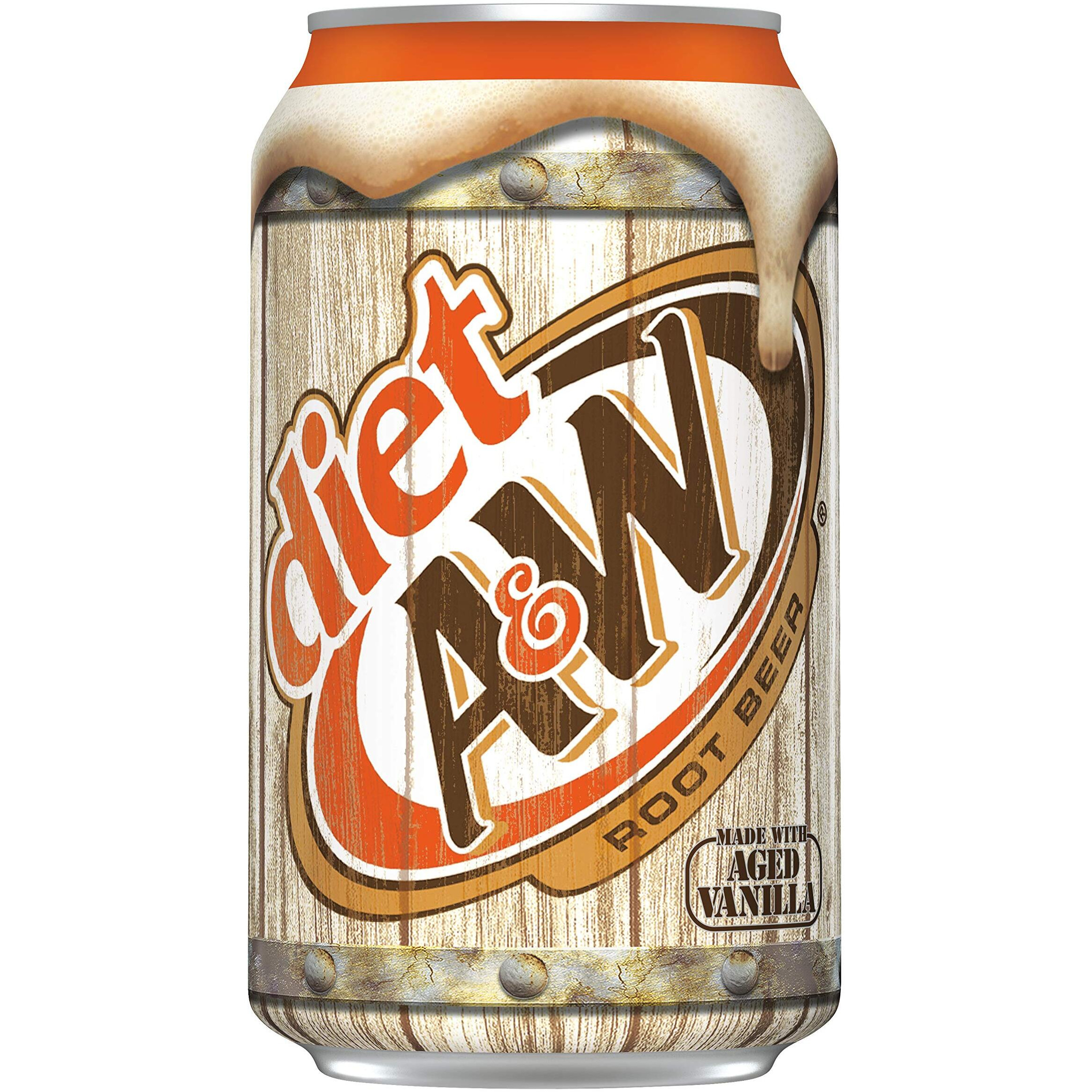 A&W Diet Root Beer, 12 Fl Oz Can, (Pack Of 18, Total Of 216 Fl Oz)