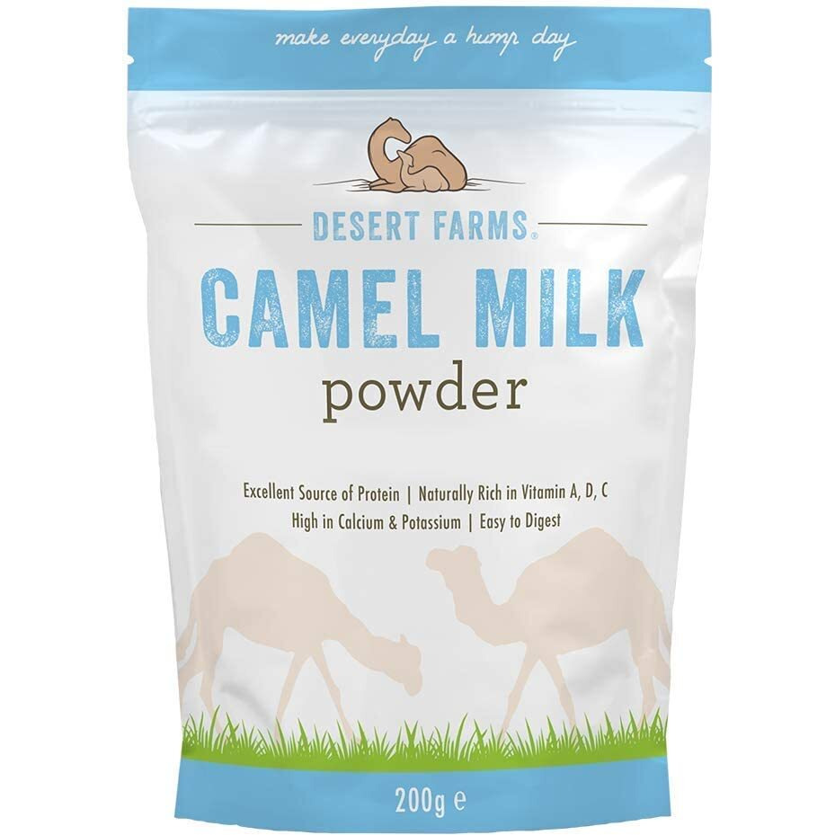 Desert Farms Organic Whole Camel Milk Powder Certified Paleo And Keto Allergen Free Non-Gmo Easy To Mix Powder Milk - Excellent Replacement For Goat And Soy Milk - Packaged In The Usa (200 Grams)