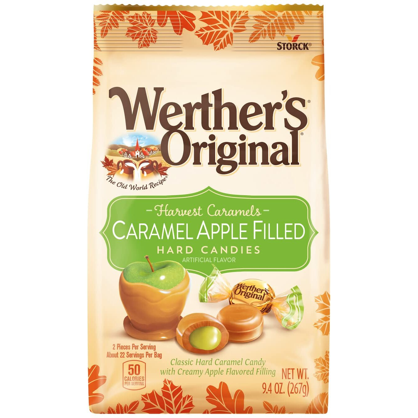 Werther's Original Hard Apple Filled Caramel Candy, 9.4 Oz Bag