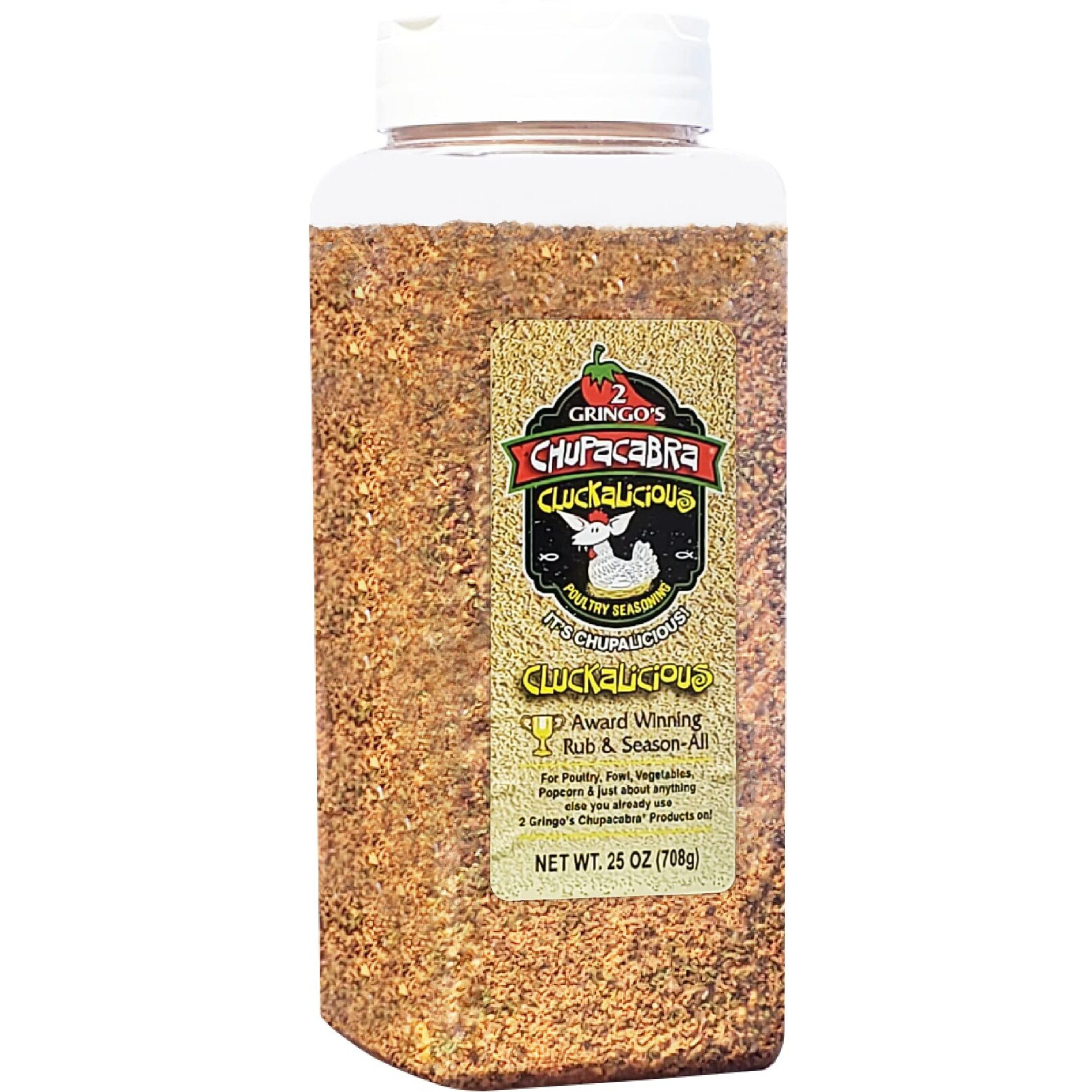 2 Gringos Chupacabra Cluckalicous Poultry Seasoning, 25 Ounces