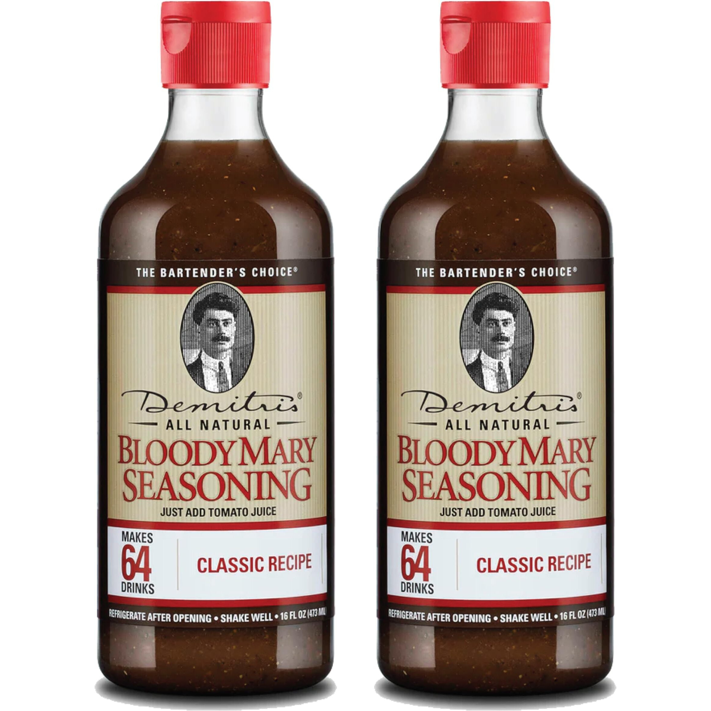 Demitri's Classic Bloody Mary Seasoning Mix, 16 0Z Bottles (Pack Of 2)