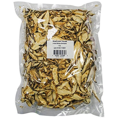 Mushroom House Dried Shiitake Mushroom Slices, 1 Pound
