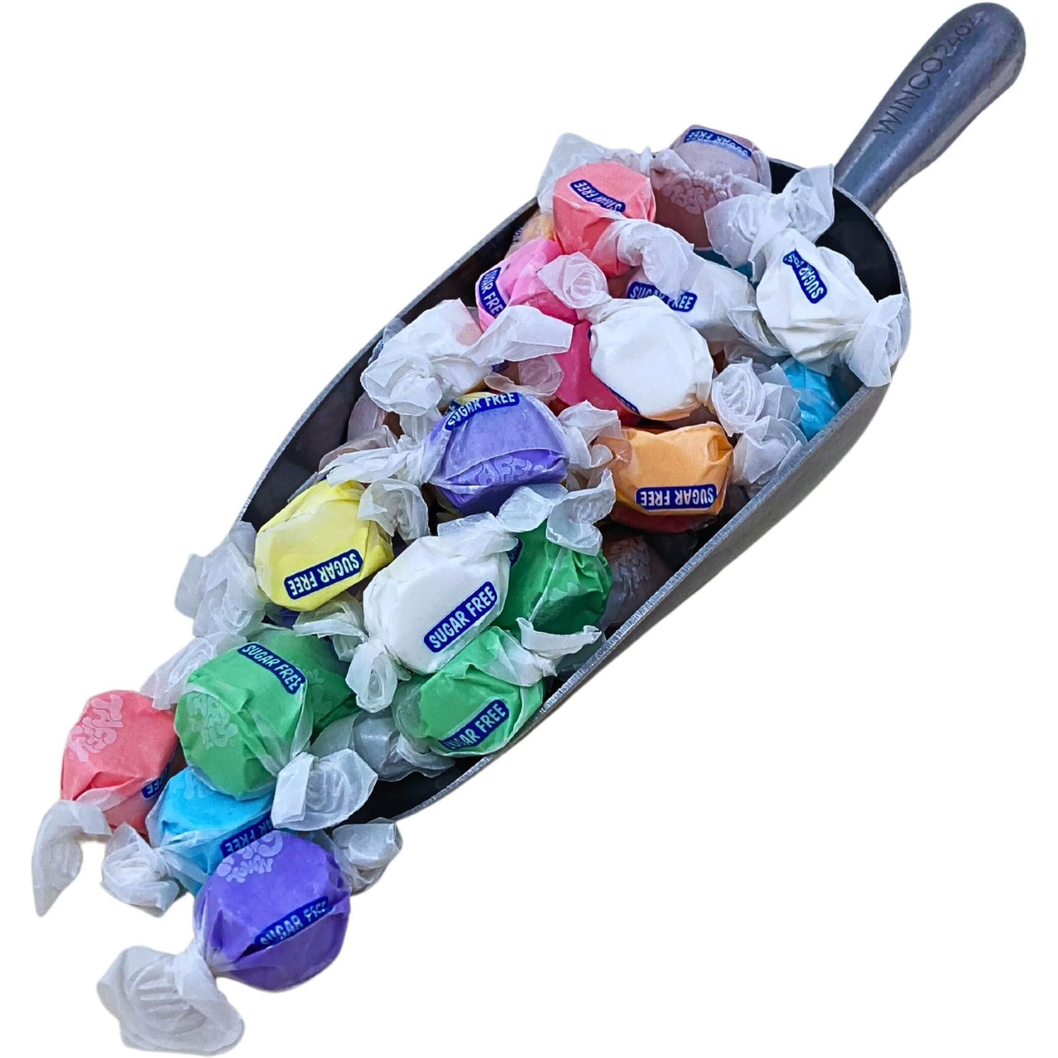 Sugar Free Taffy Town Assortment - 10 Flavors, 1Lbs (16Oz) Bulk Bag - Individually Wrapped, Gluten & Nut Free, Diabetic & Keto Friendly Gourmet Candy For Taffy Lovers