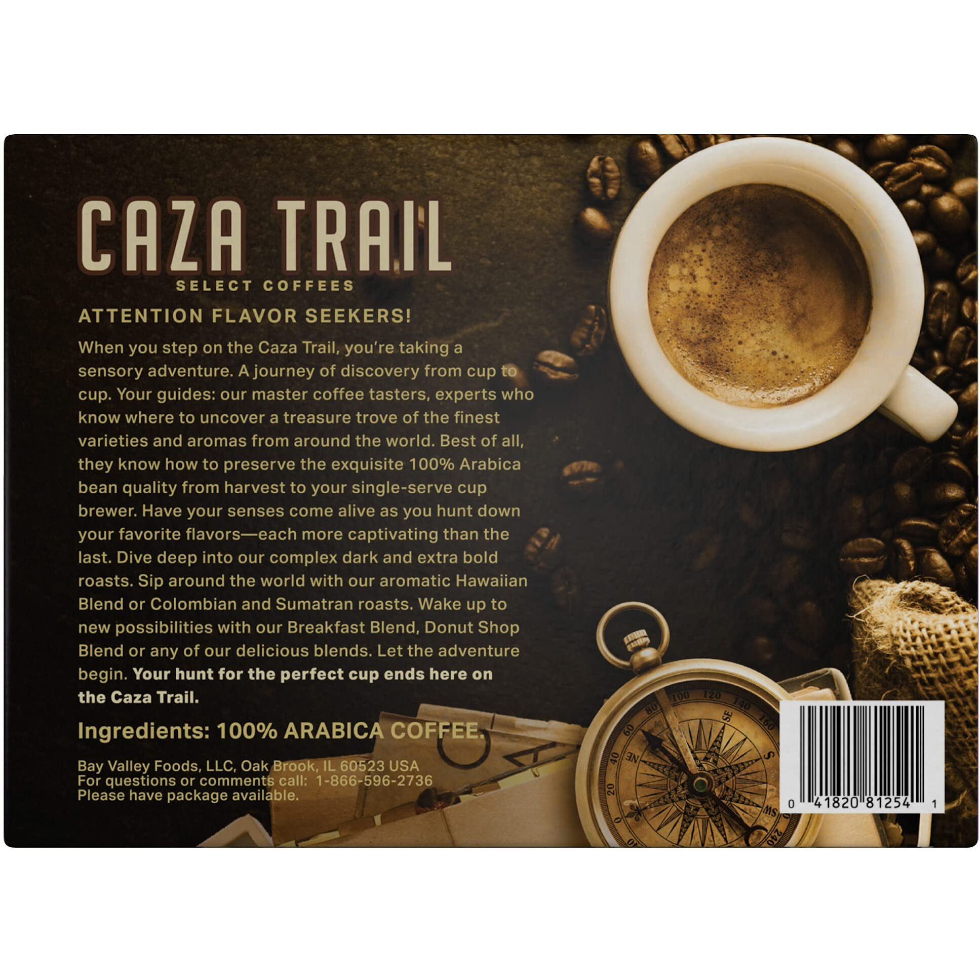 Caza Trail Coffee Pods, French Roast, Single Serve (Pack Of 100) (Packaging May Vary)