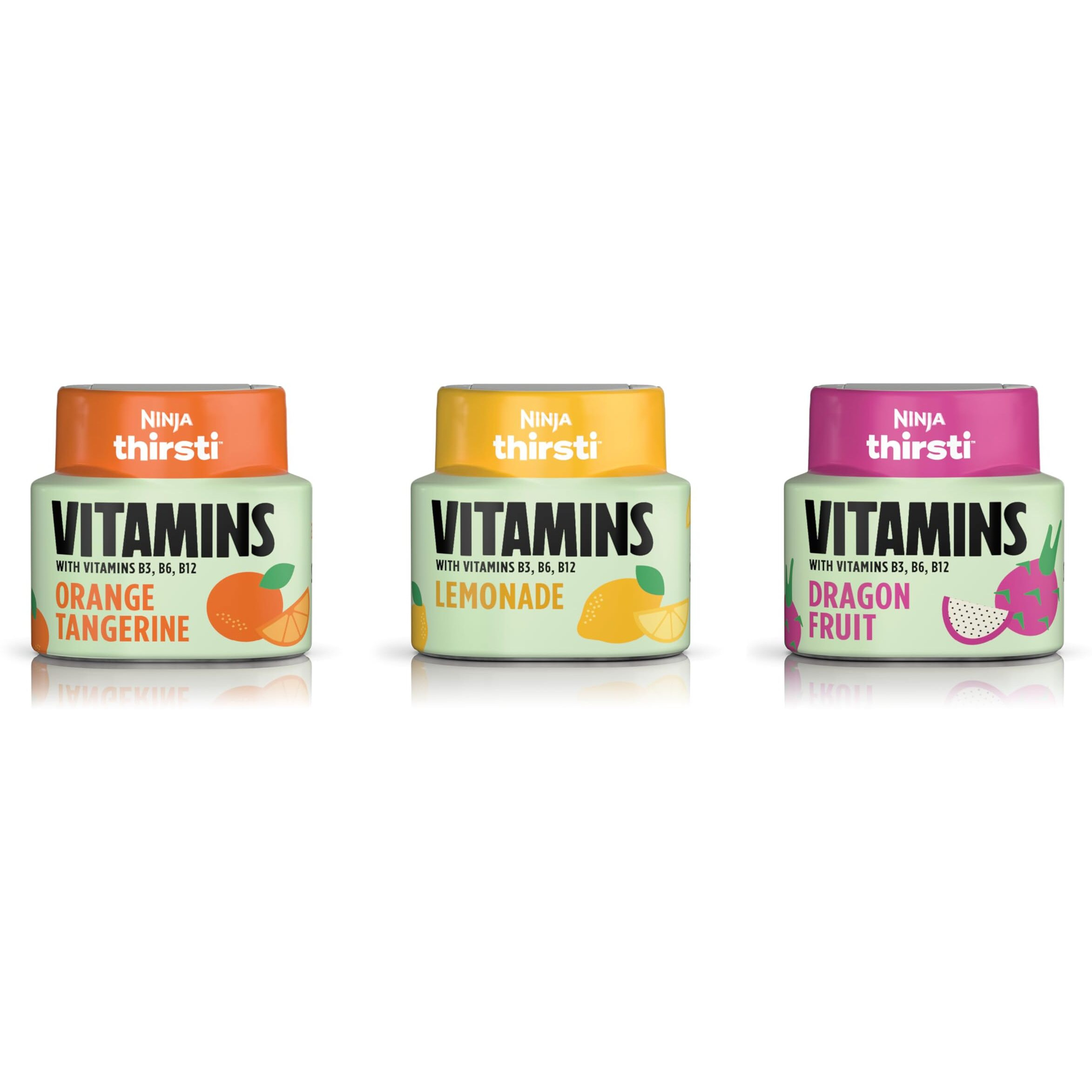 Ninja Thirsti Flavored Water Drops, Vitamins B3, B6, B12, Variety Pack, 3 Pack, Calories, Zero Sugar, 2.07 Fl Oz, Makes 17, 12Oz Drinks, Wcfv4