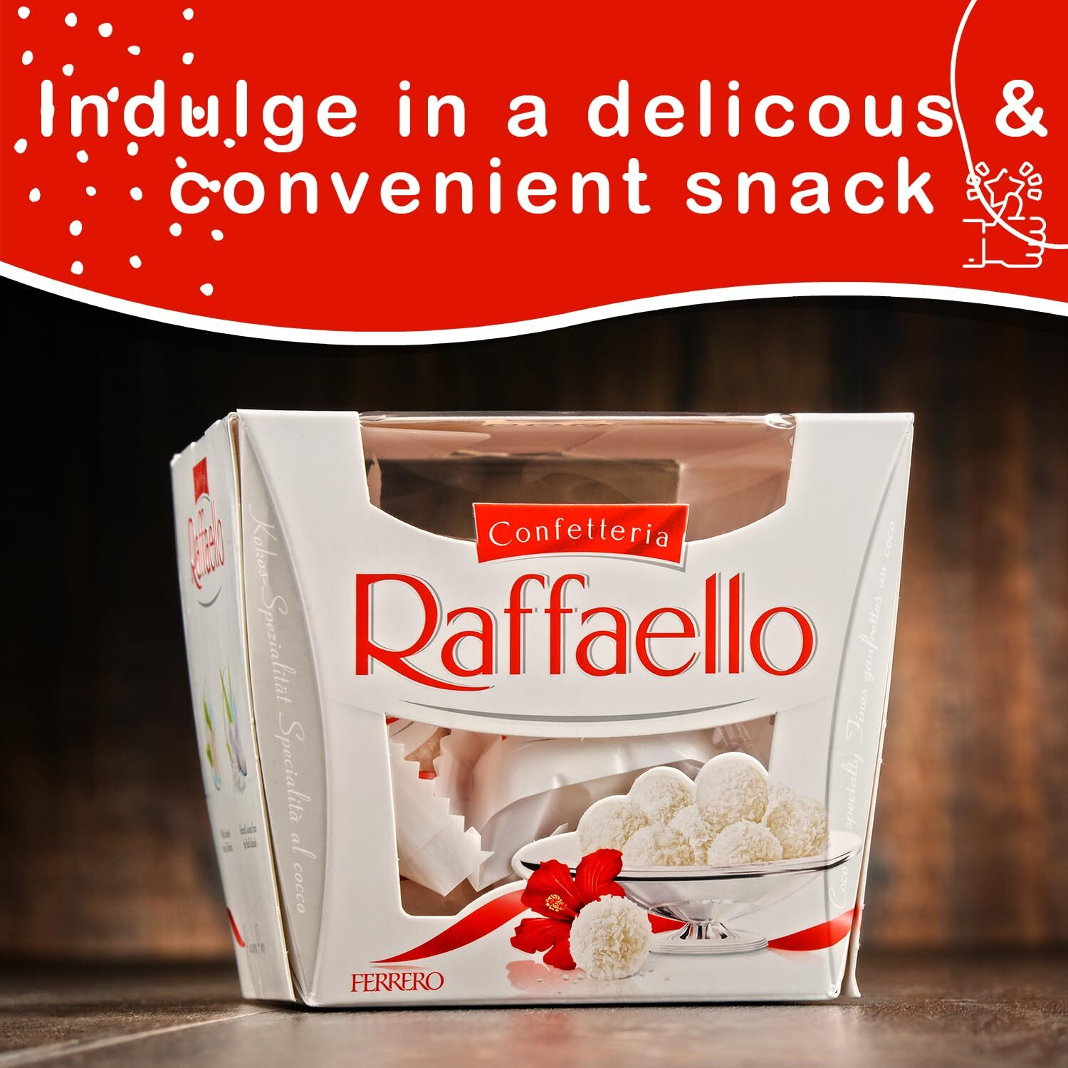 Ferrero Rocher Raffaello, Bulk 3 Pack, 45 Count Total, Individually Wrapped, Premium Gourmet White Almond, Cream And Coconut, Gift Box, 5.3 Oz Each (Purpalia Packaging) (3)
