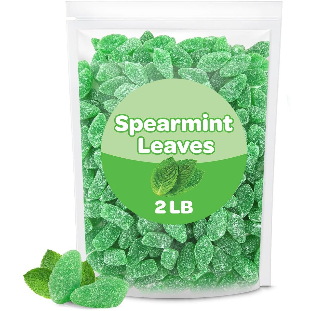 Spearmint Leaves Jelly Candy, 2-Pound Bag