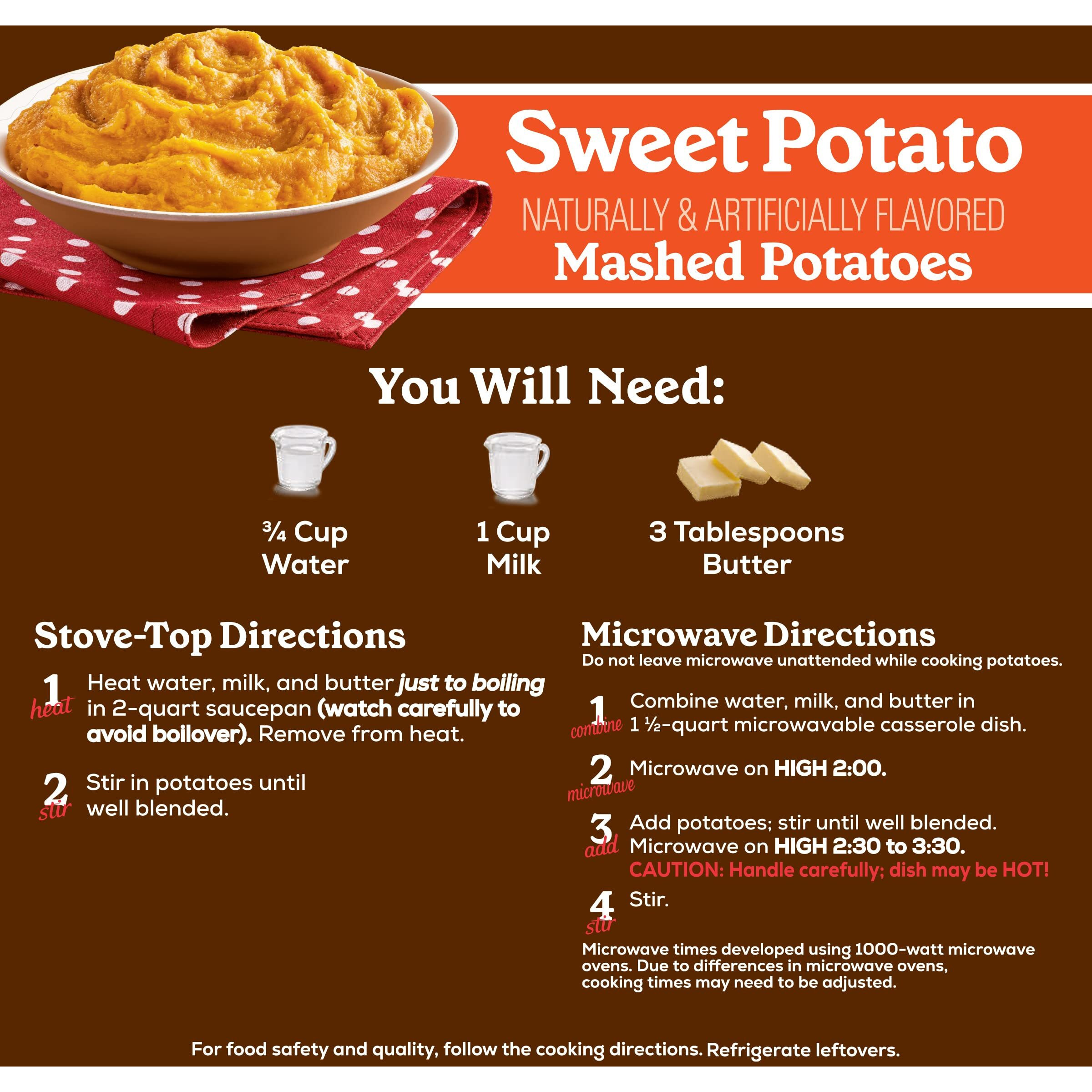 Betty Crocker Sweet Potato Mashed Potatoes, 4.5 Oz. (Pack Of 8)