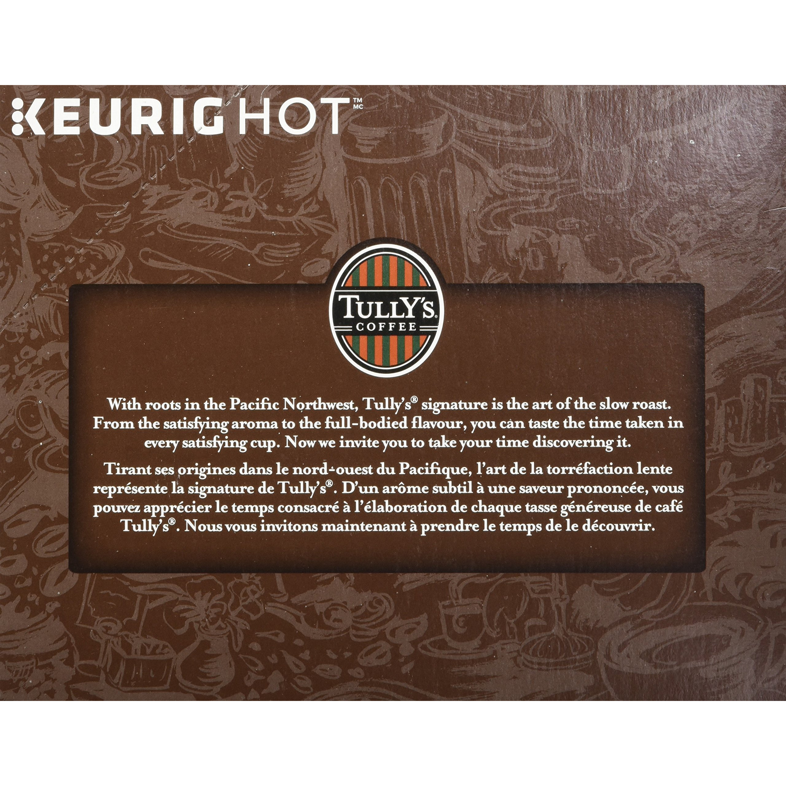 Tully's Coffee Decaffeinated French Roast, Extra Bold, 24-Count K-Cup For Keurig Brewers