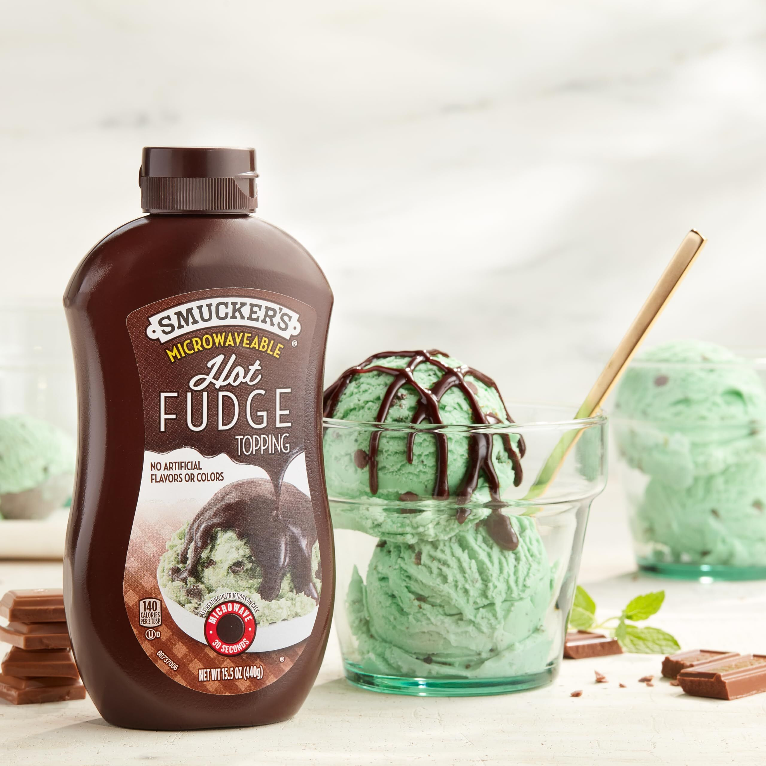 Smucker's Hot Fudge Topping, 15.5 Ounces (Pack Of 6), Microwavable Squeeze Bottle