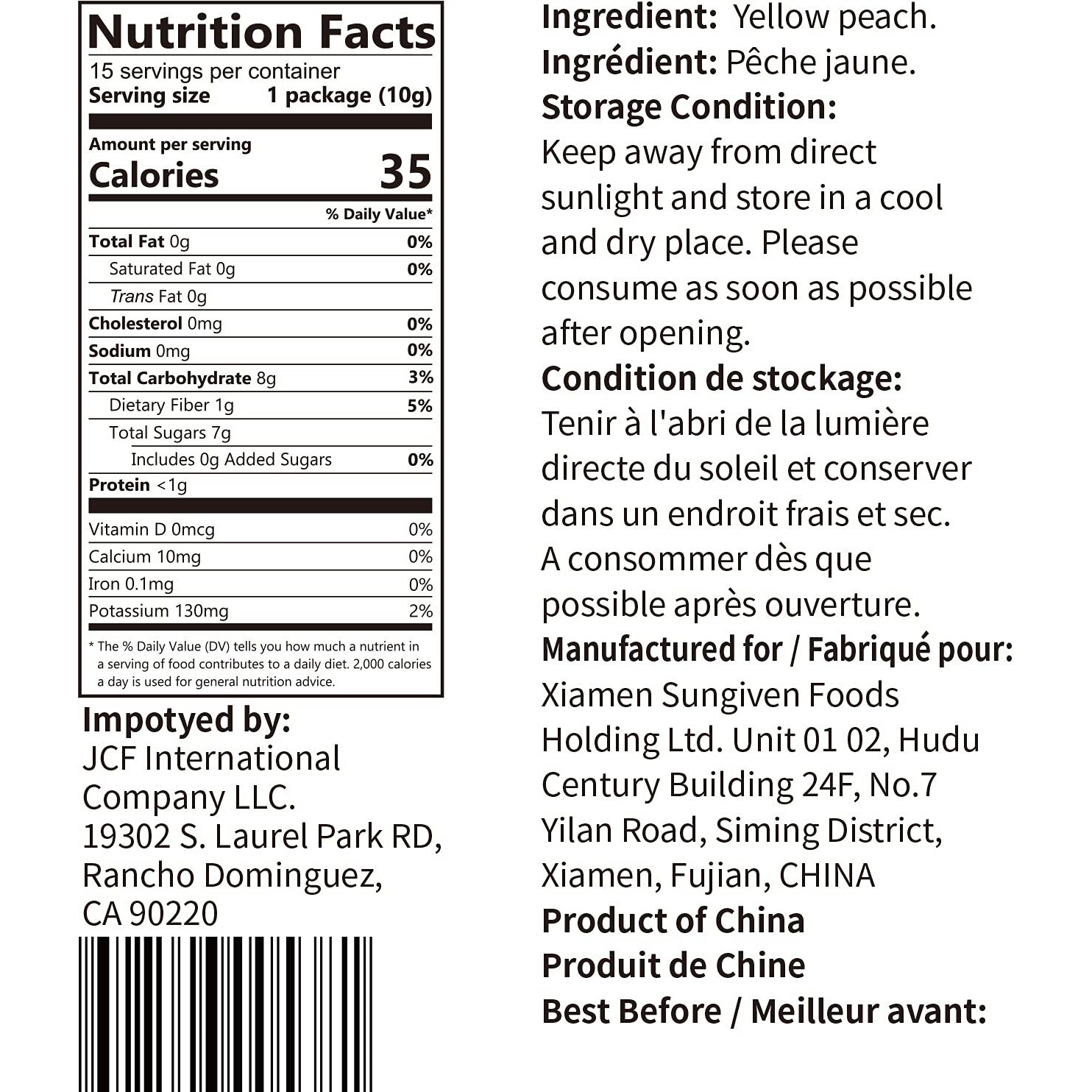 Onetang Freeze-Dried Fruit Yellow Peach Chips, 9 Pack Single-Serve Pack, Non Gmo, Kosher, No Add Sugar, Gluten Free, Vegan, Holiday Gifts, Healthy Snack 0.35 Ounce
