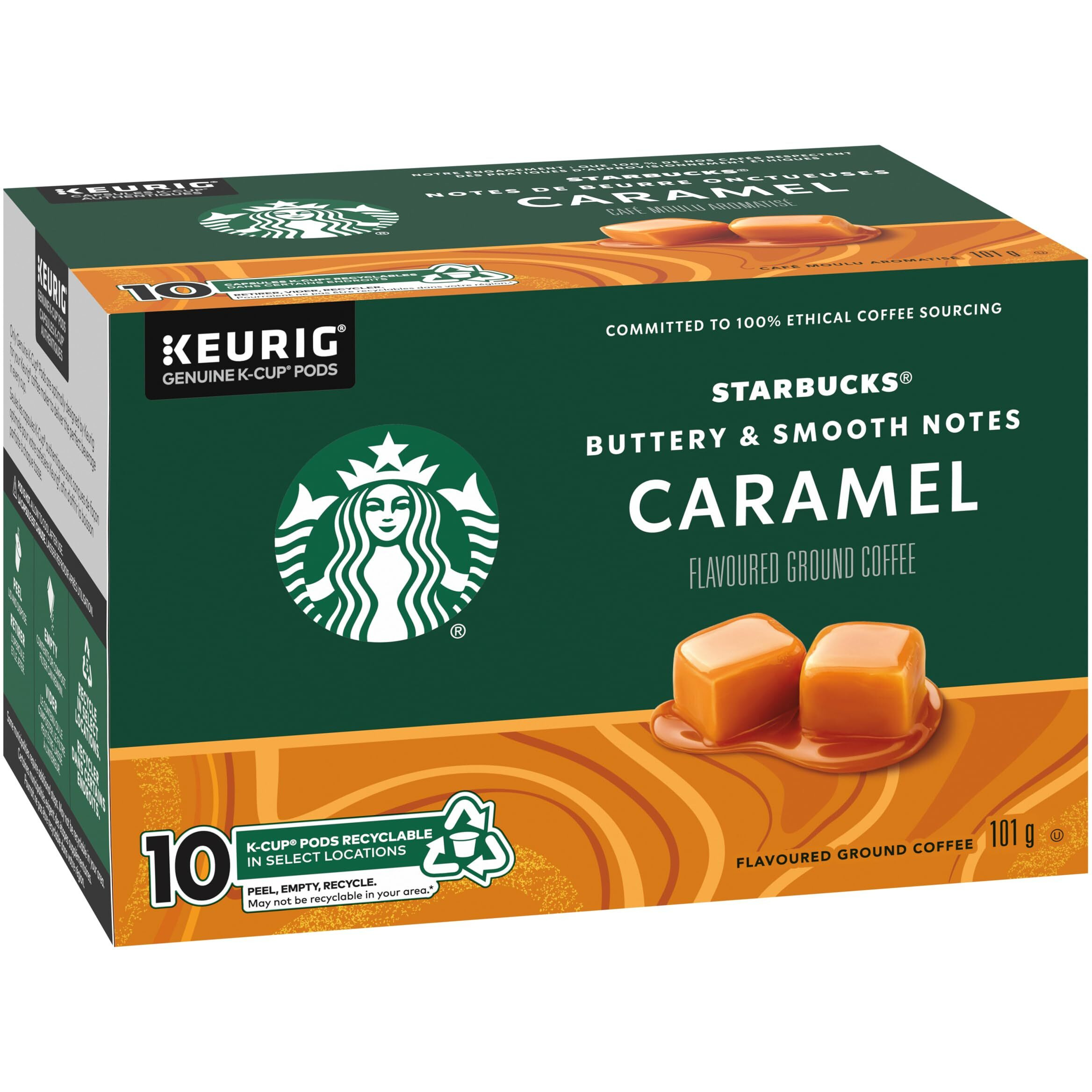 Starbucks Caramel Flavoured Coffee K-Cup Pods. 10 Count.