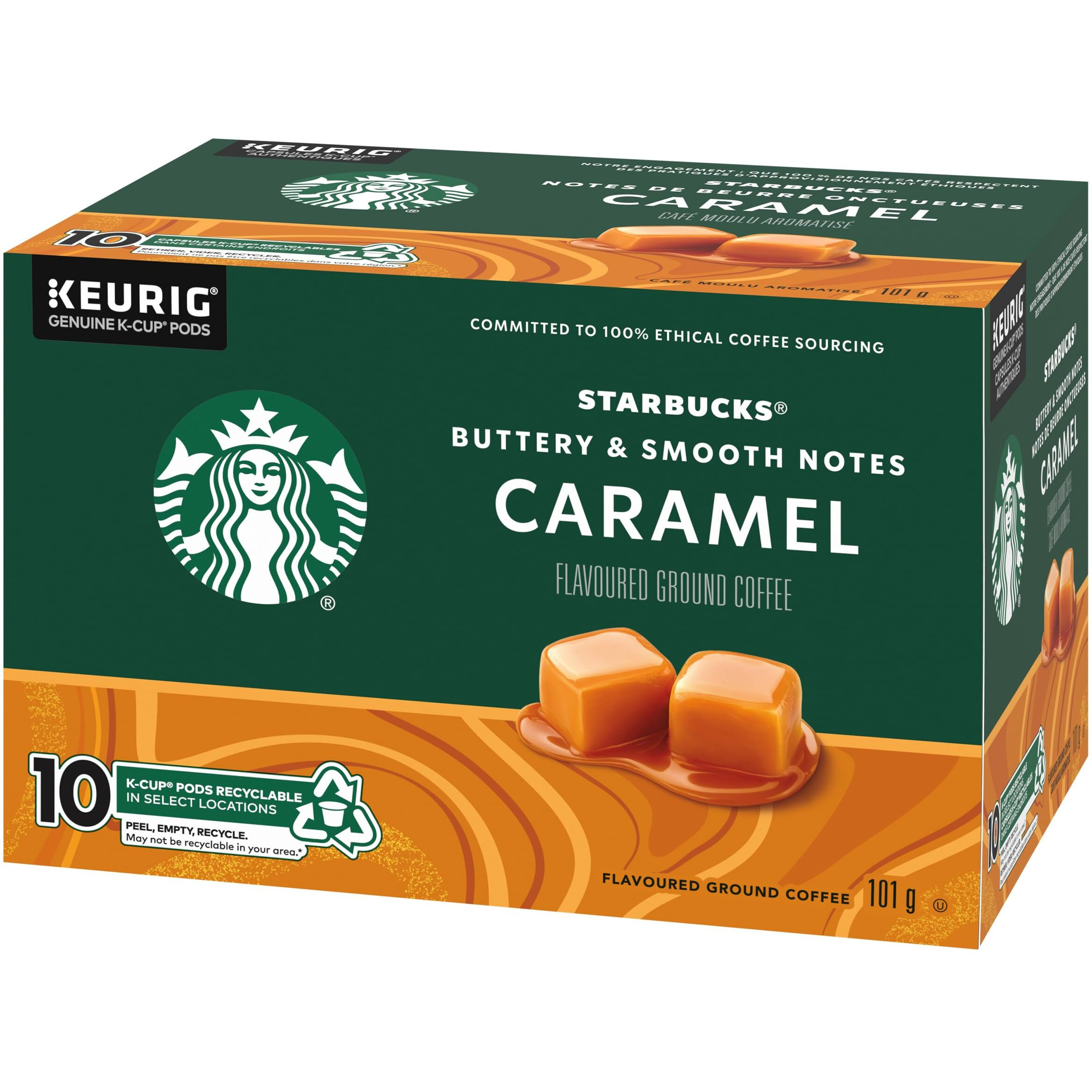 Starbucks Caramel Flavoured Coffee K-Cup Pods. 10 Count.