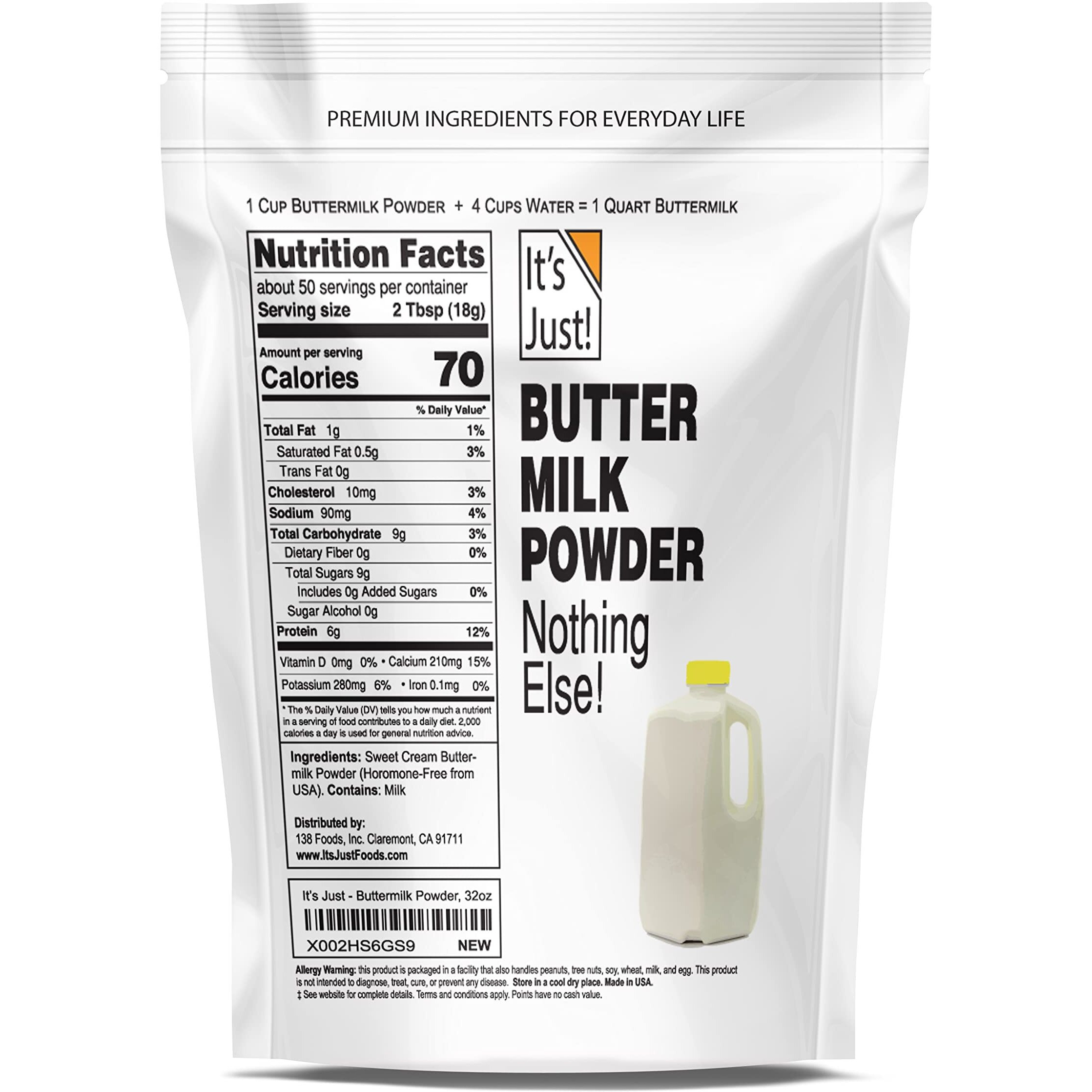 It's Just - Buttermilk Powder, Sweet Creamy, Just Add Water, 32Oz