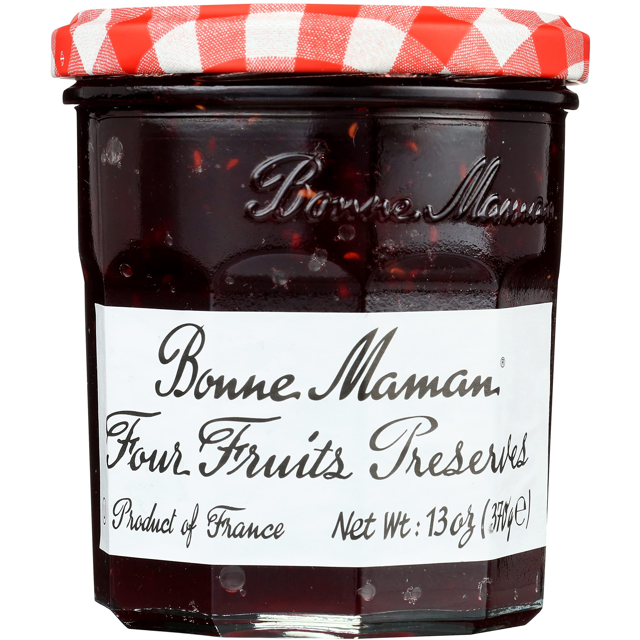 Bonne Maman Four Fruits Preserves, 13 Ounce Jars (Pack Of 6)