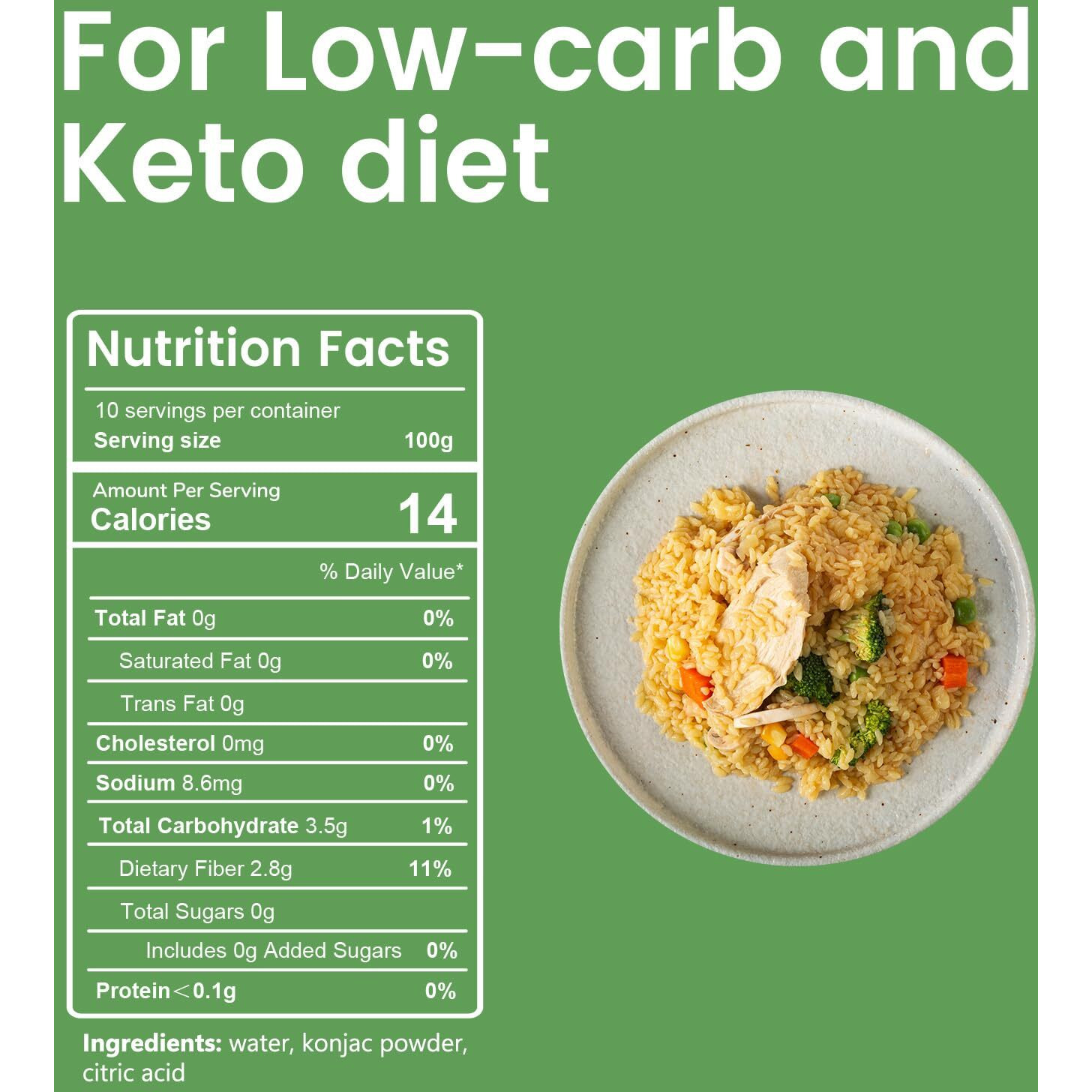 Hethstia Miracle Rice, 10 Packs Shirataki Konjac Rice Inside, Vegan, Low Calorie Food, Gluten Free, Fat Free, Keto Friendly, Low Carbs, Holiday Gifts, Healthy Diet (Oat Flavor, 56.5 Oz)