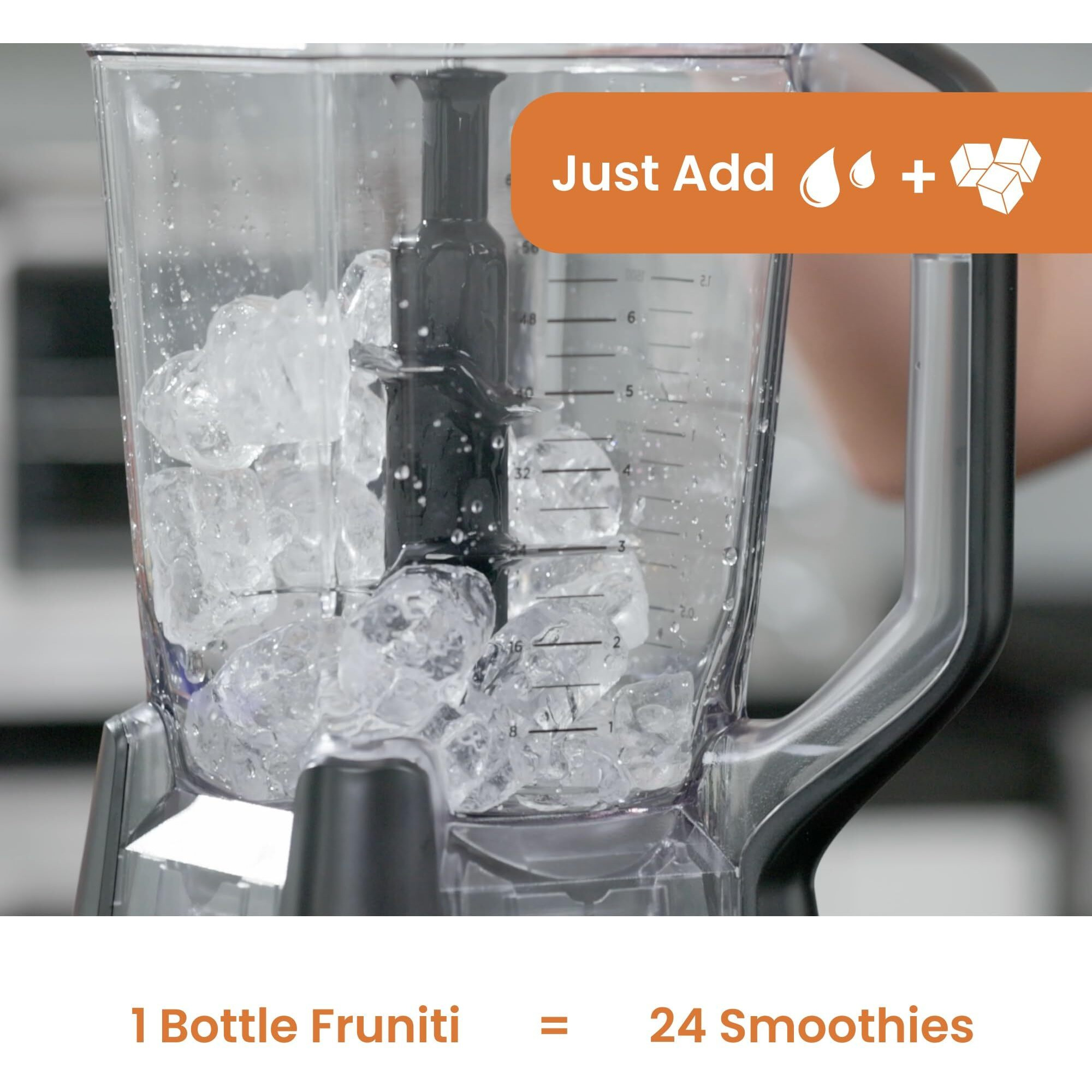 Fruniti Peach Smoothie Mix - Energy Boosting - No Sugar Added - Delicious Fruit Puree - Vitamin B-6, Vitamin B-12, Ginseng - Apple, Pineapple, Peach Pur  E - Makes 24 Smoothies
