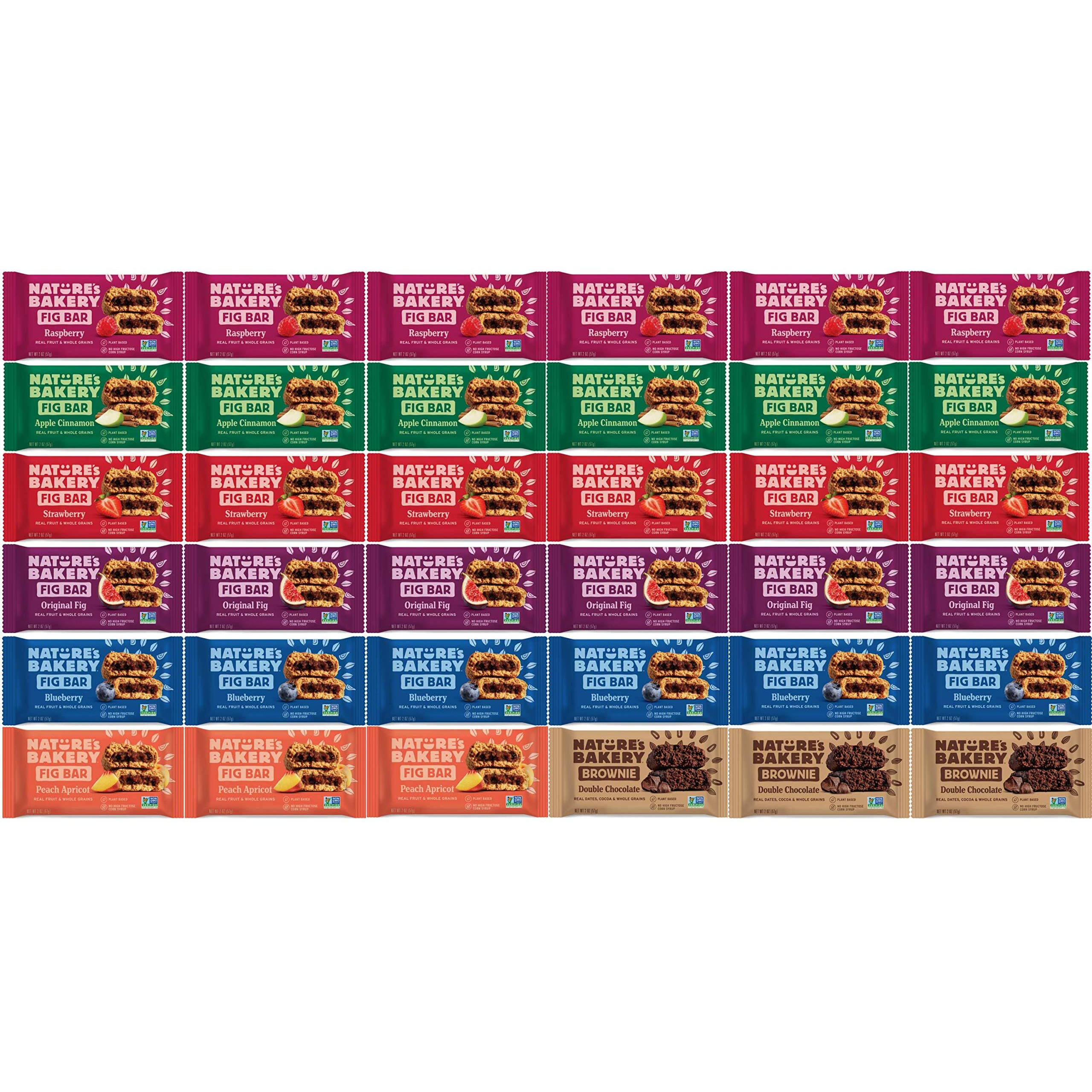 Stone Ground Whole Wheat Fig Bars - 36 Count Variety Pack All Natural, Non-Gmo Snack Variety Box, Assorted Variety Pack