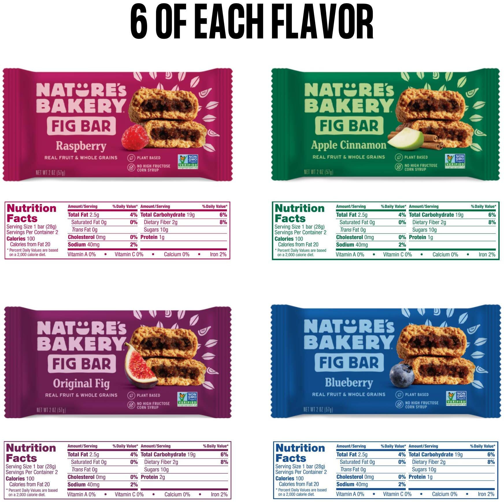 Stone Ground Whole Wheat Fig Bars - 36 Count Variety Pack All Natural, Non-Gmo Snack Variety Box, Assorted Variety Pack