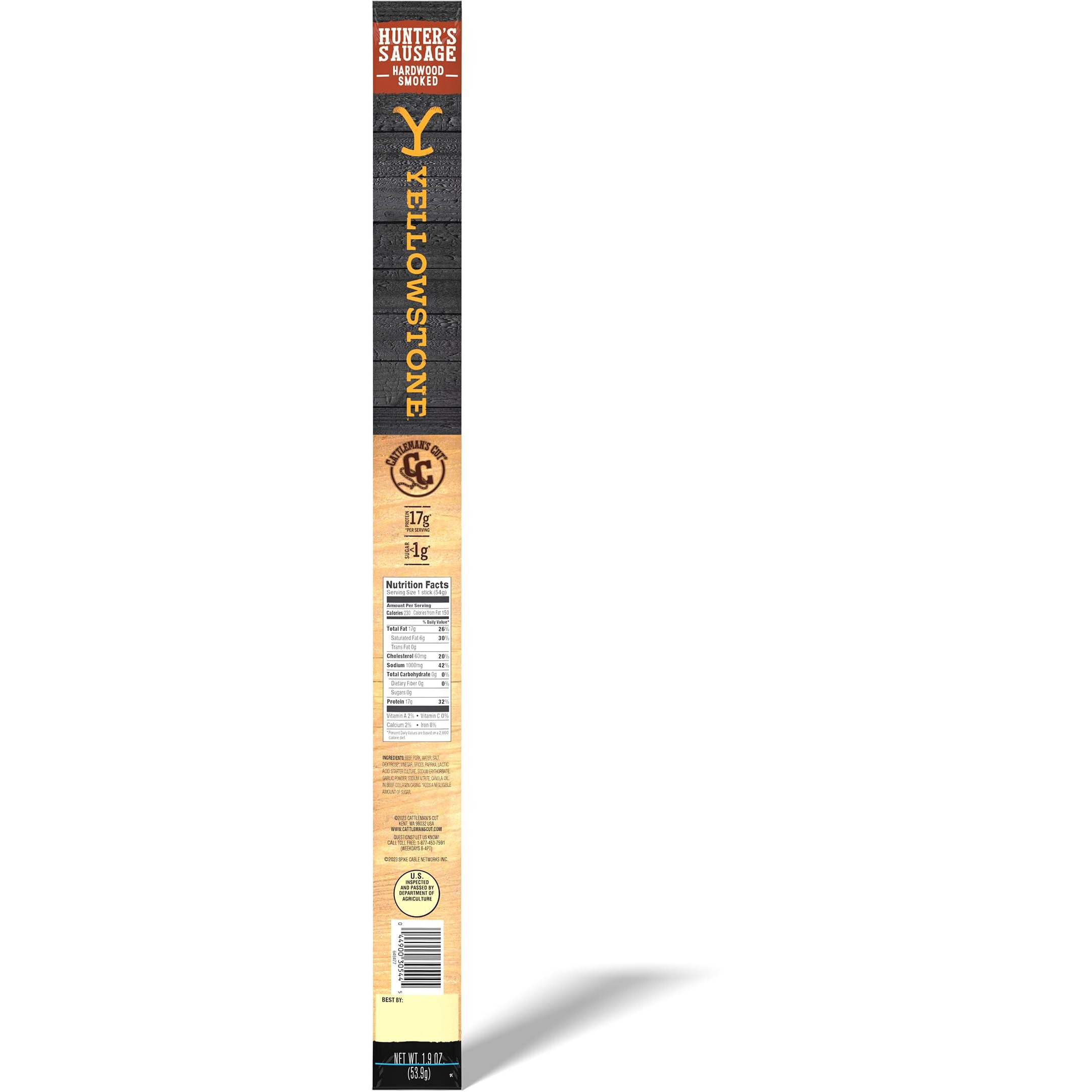 Yellowstone By Cattleman's Cut American Wagyu Beef Sticks, 0.9 Ounce (Pack Of 20)