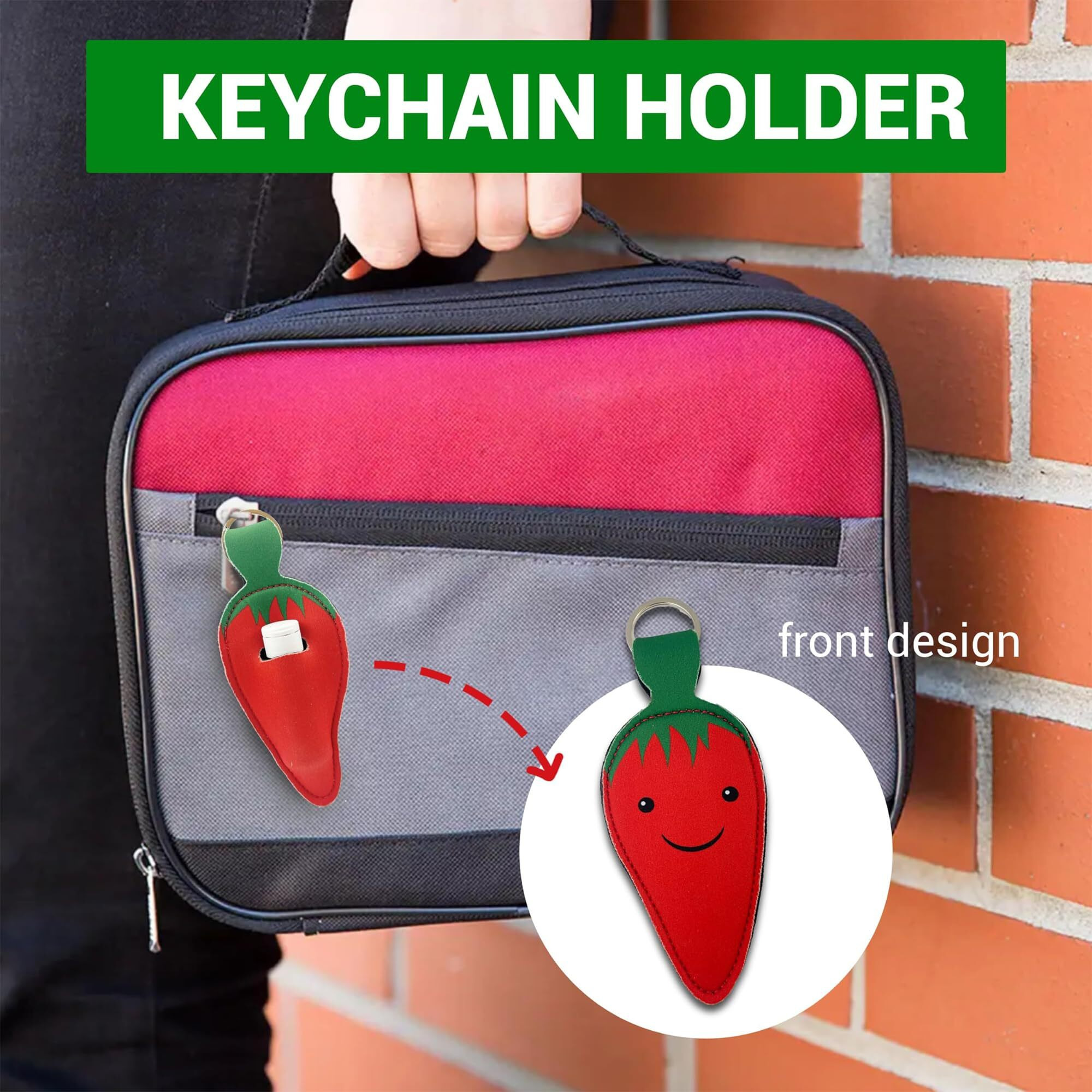 10 Mini Tajin Classic Seasoning Compact, Mexican Seasoning, 2.5 Inch Pocket-Sized Mini Tajin Bottles With Red Pepper Design Keychain Holder, Tajin Packets For Authentic Flavor, Convenient Dispensing, Great Gift, Enhance Your Snacking, No Mess, Perfect For Traveling