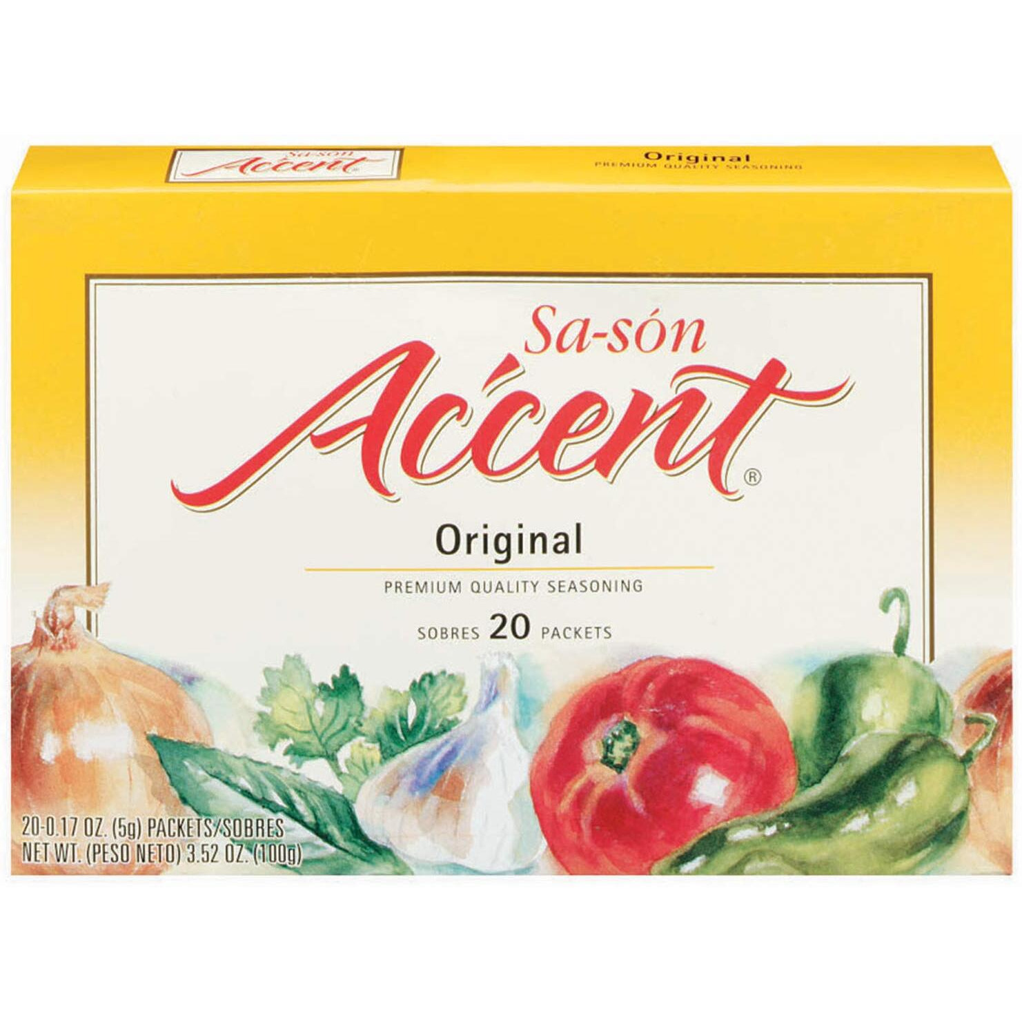 Sa-Son Accent Seasoning, Original Flavor, 20 Packets (Pack Of 18)