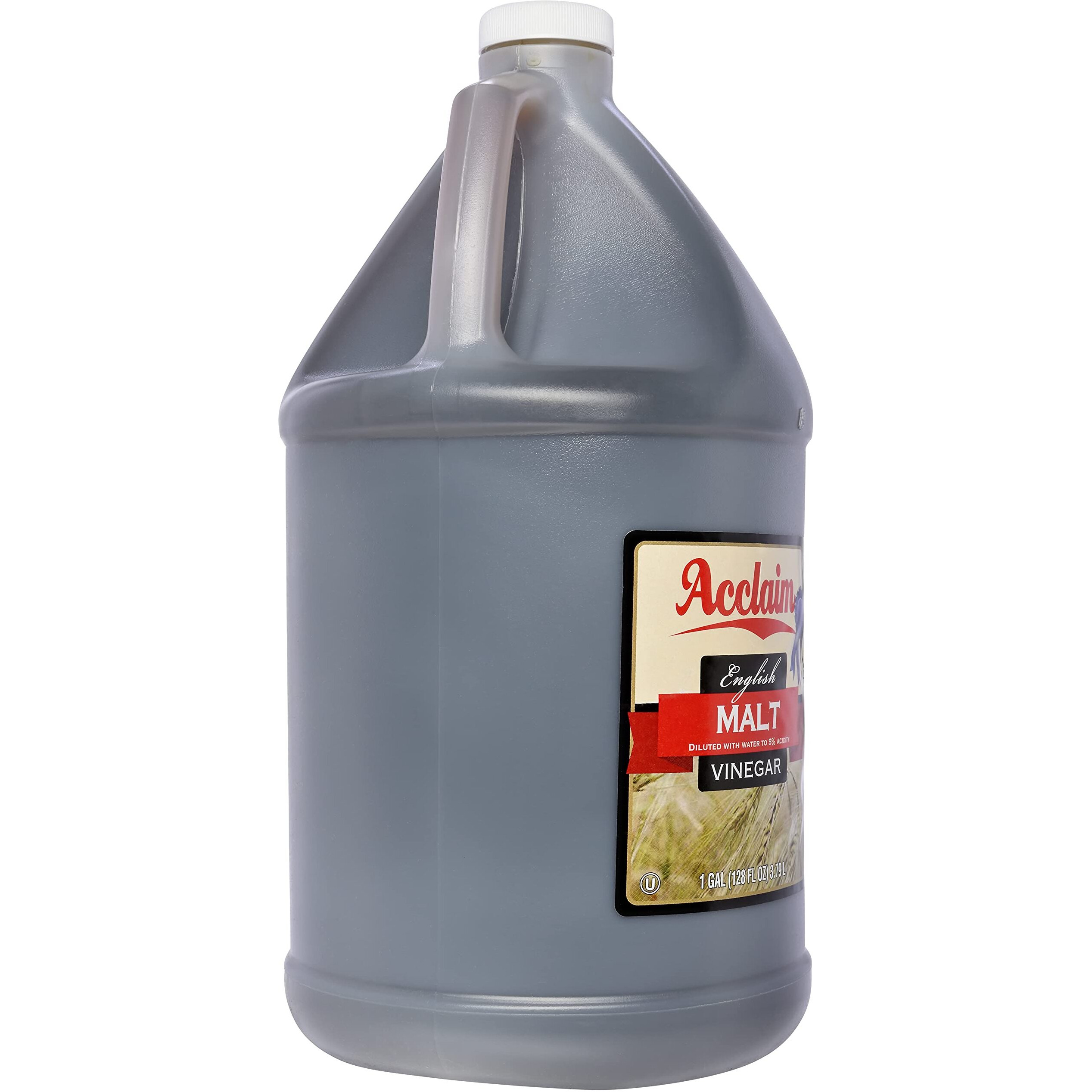 Acclaim English Malt Vinegar, All Natural, 128 Ounces (1 Gallon) - 5% Acidity