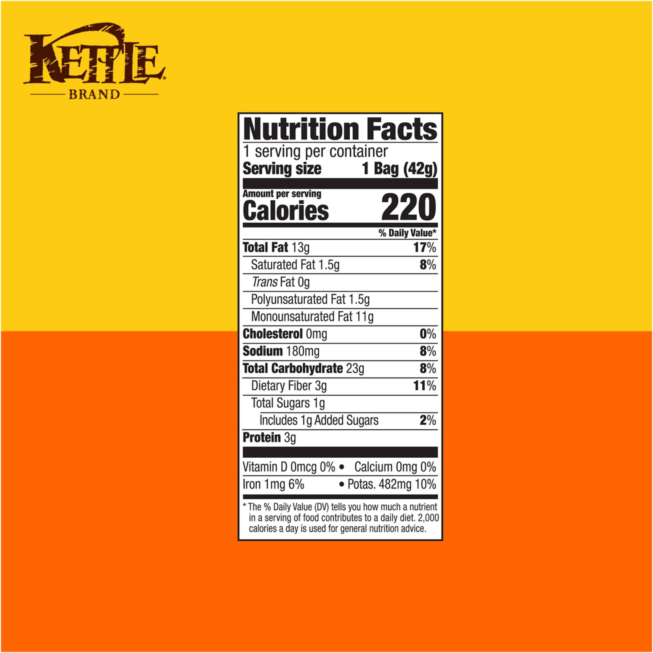 Kettle Brand Potato Chips, Backyard Barbeque Kettle Chips, Snack Bag, 1.5 Oz (Pack Of 24)