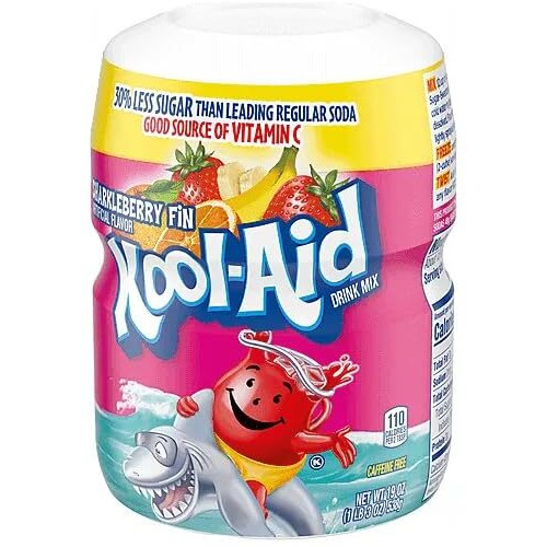 Kool-Aid, Drink Mix, Sharkleberry Fin, 19-Ounce Container (Pack Of 3)
